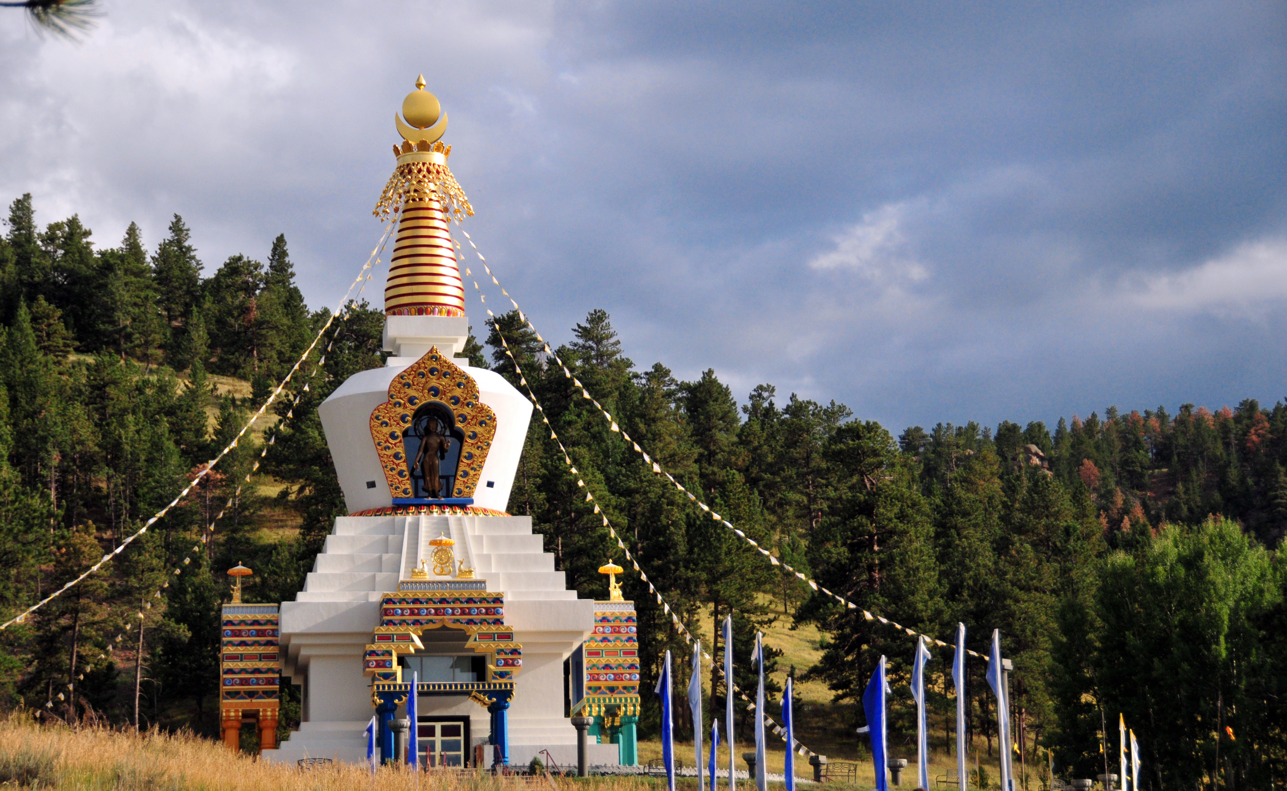 The Great Stupa of Dharmakaya, a Buddhist monument at Shambhala Mountain Center in Red Feather Lake, Colorado. CREDIT: M.Torres/Getty Images