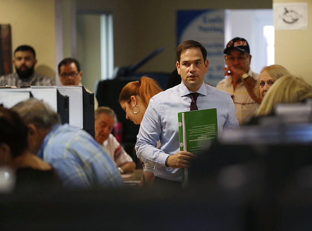 Marco Rubio votes in Miami, Florida on October 31, 2016. (Joe Raedle/Getty Images)