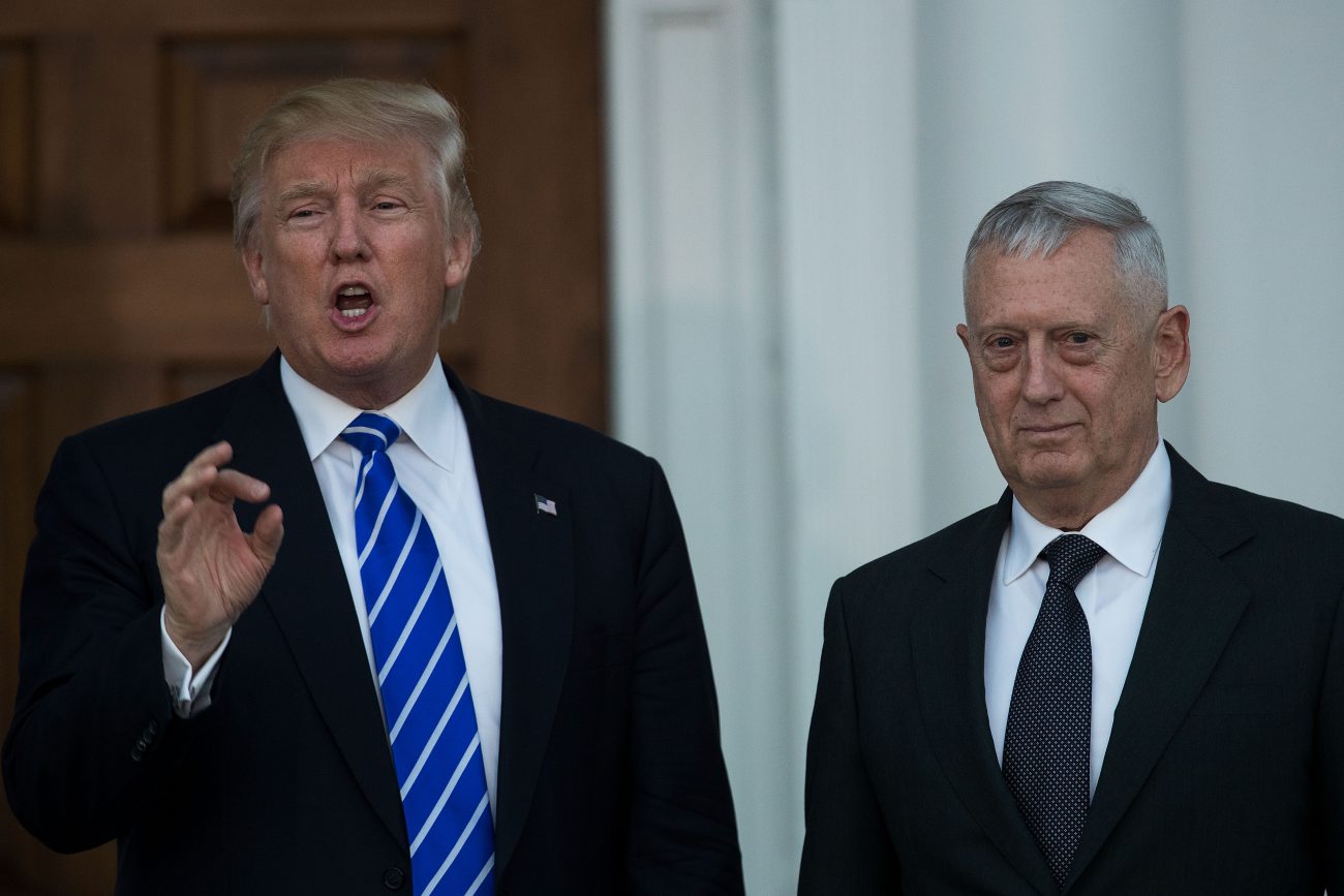 Donald Trump and Jim Mattis in November 2016.