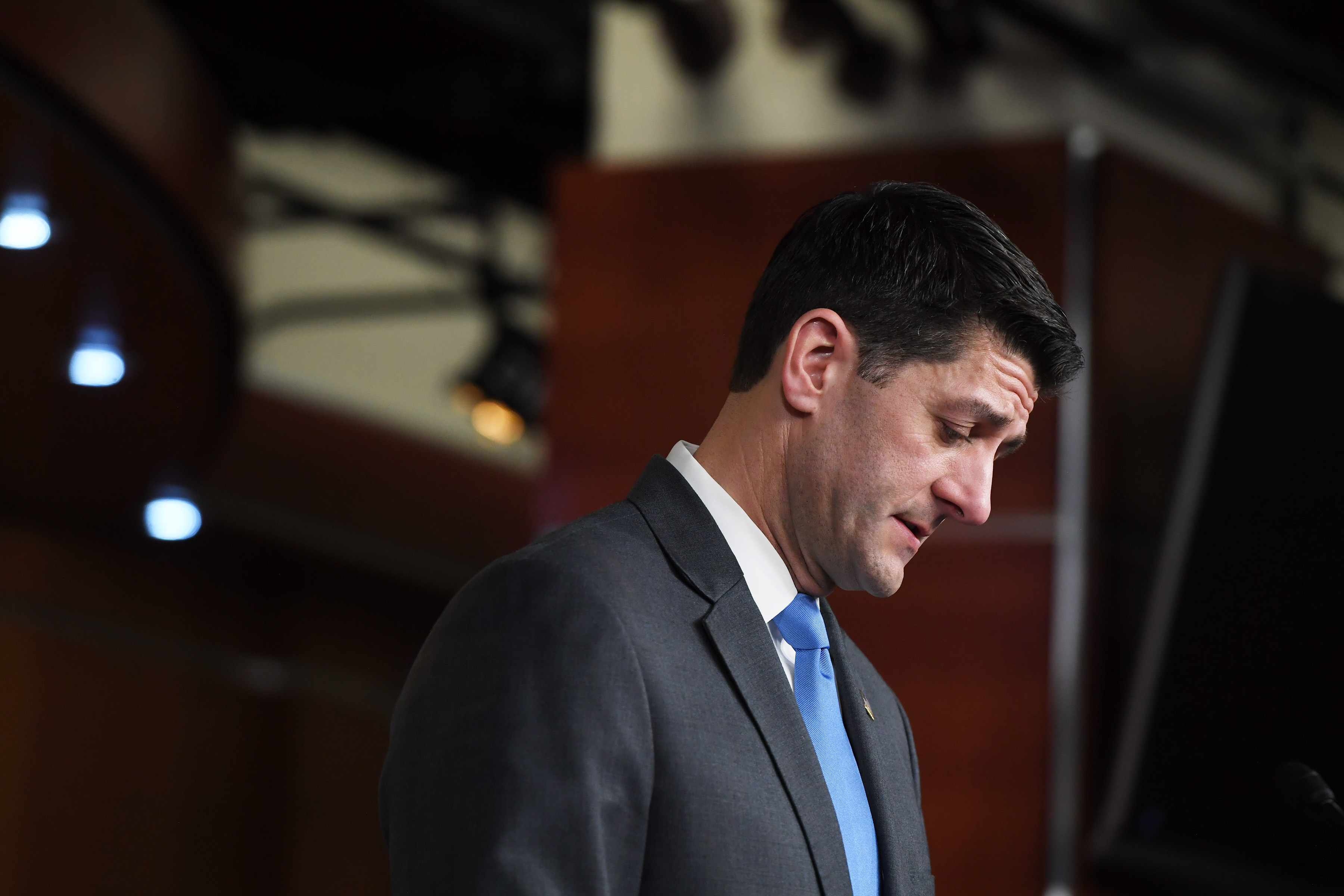 Paul Ryan has a sad. (Photo by Matt McClain/The Washington Post via Getty Images)