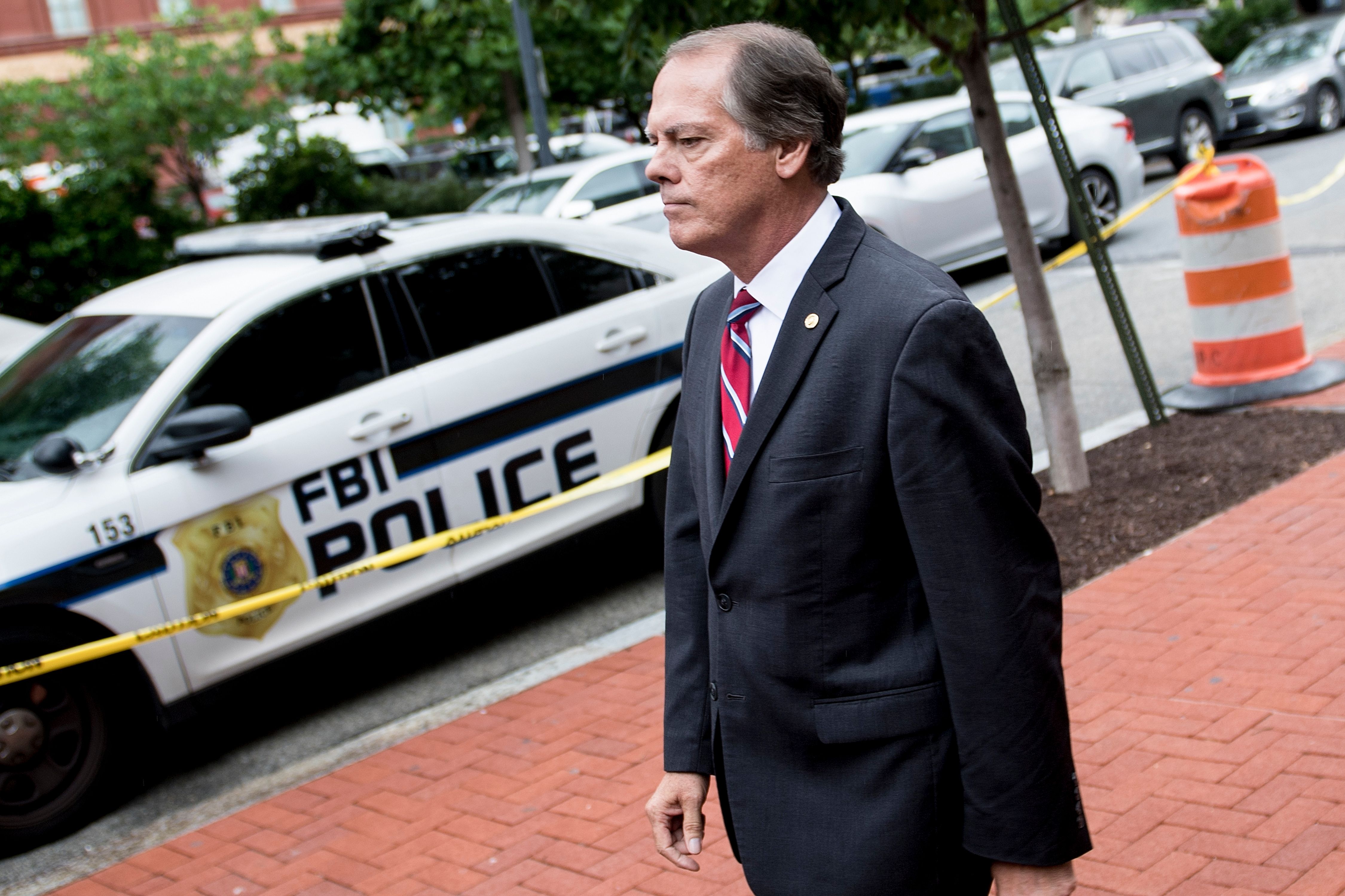James Wolfe, the former director of security for the Senate Intelligence Committee, leaves the FBI Washington Field Office on June 11, 2018 in Washington, DC. CREDIT: Brendan Smialowski / AFP/Getty Images