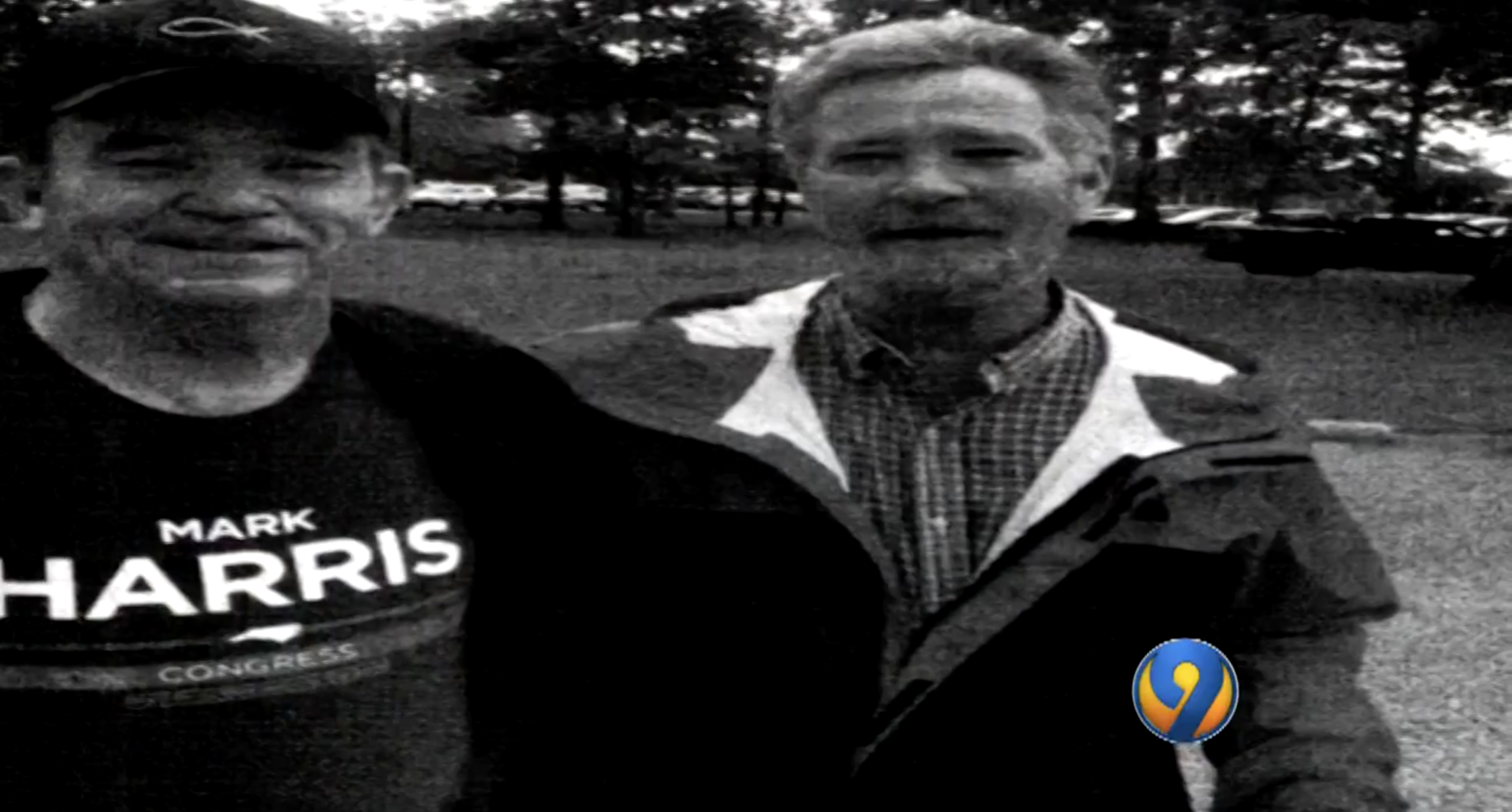 Leslie McCrae Dowless (right), a convicted felon hired by the Harris campaign. He is at the center of an unfolding election fraud scandal. Credit: WSOCTV