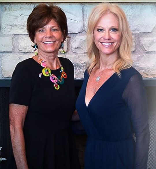 Yvette Herrell and Kellyanne Conway in an image that was tweeted on October 30, 2018. (Yvette4congress/Twitter)