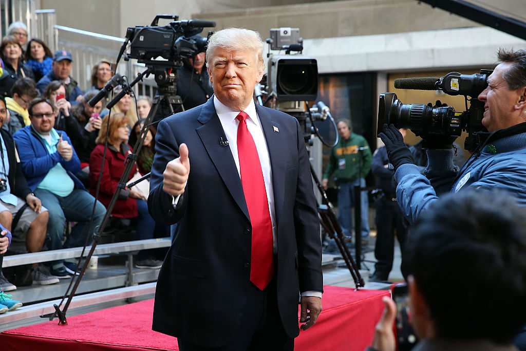 Donald Trump at NBC's Today Show in New York, New York on April 21, 2016. (Spencer Platt/Getty Images)