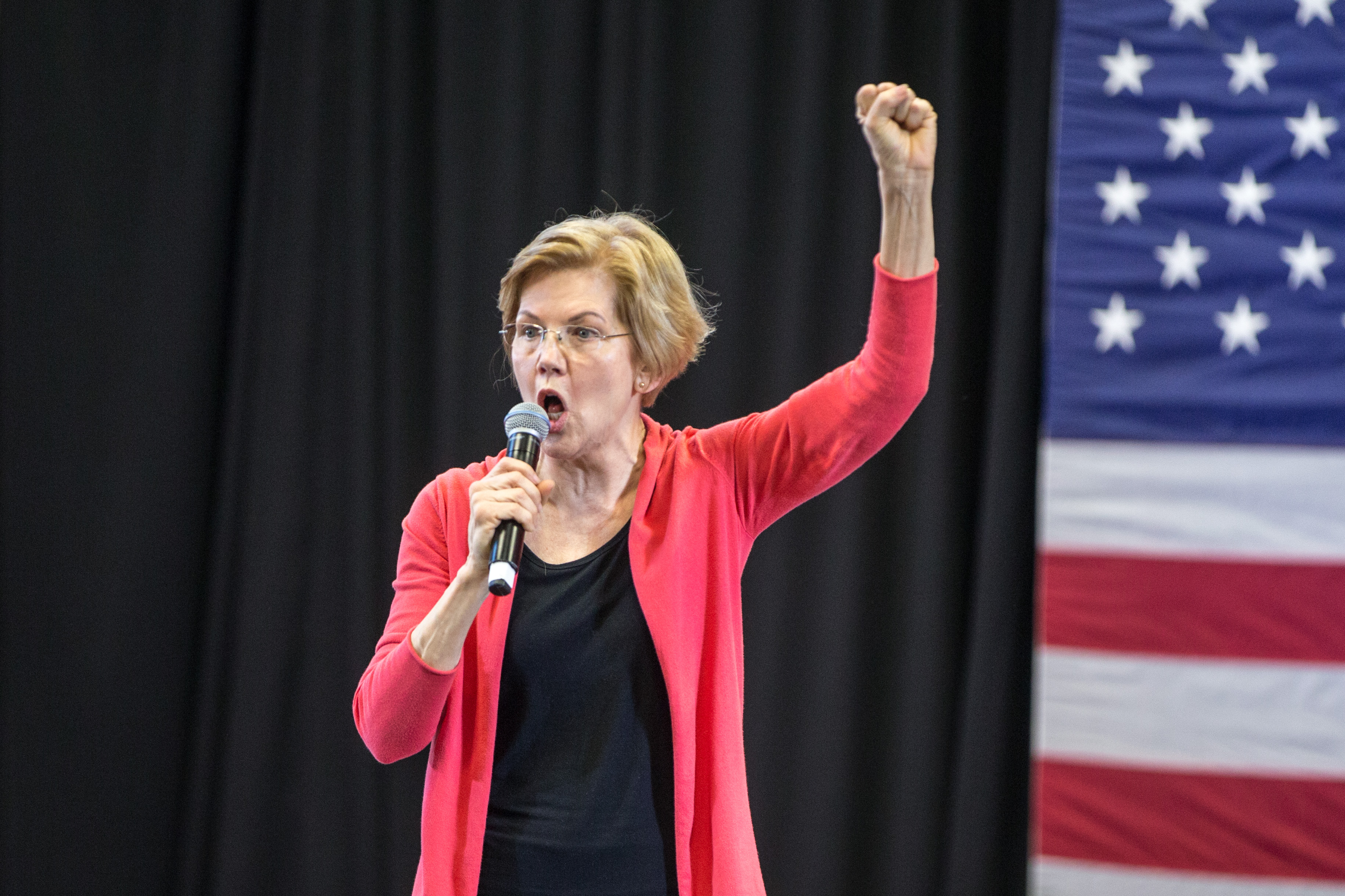 MANCHESTER, NH - JANUARY 12: Sen. Elizabeth Warren (D-MA), speaks during a New Hampshire organizing event for her 2020 presidential exploratory committee at Manchester Community College on January 12, 2019 in Manchester, New Hampshire. Warren announced on December 31 that she was forming an exploratory committee for the 2020 presidential race. (Photo by Scott Eisen/Getty Images)