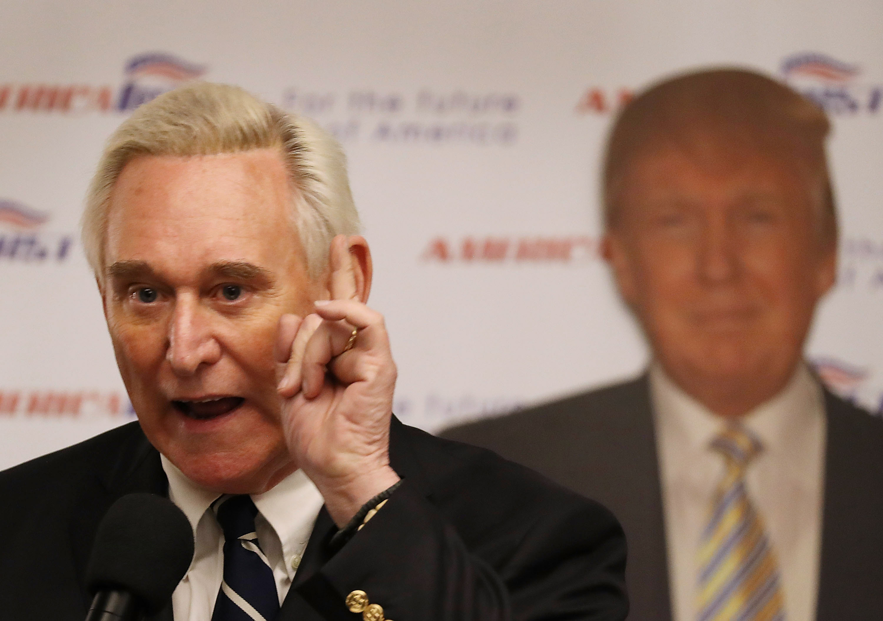 BOCA RATON, FL - MARCH 21: Roger Stone, a longtime political adviser and friend to President Donald Trump, faces fresh charges related to the ongoing special counsel probe, according to an indictment unsealed Friday morning. (Photo by Joe Raedle/Getty Images)