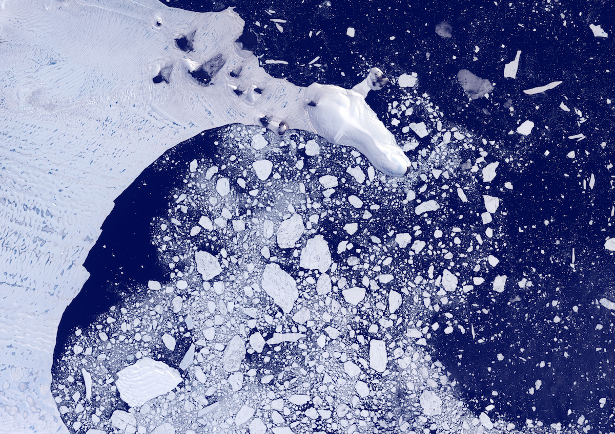 Pack ice melting in spring in Antarctica's Weddel Sea. CREDIT: Planet Observer/Universal Images Group via Getty Images