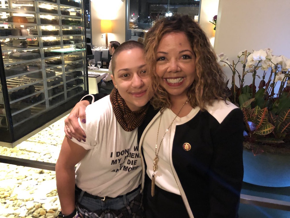 Lucy McBath and Emma González in a tweet that was posted on January 16, 2019. (RepLucyMcBath/Twitter)
