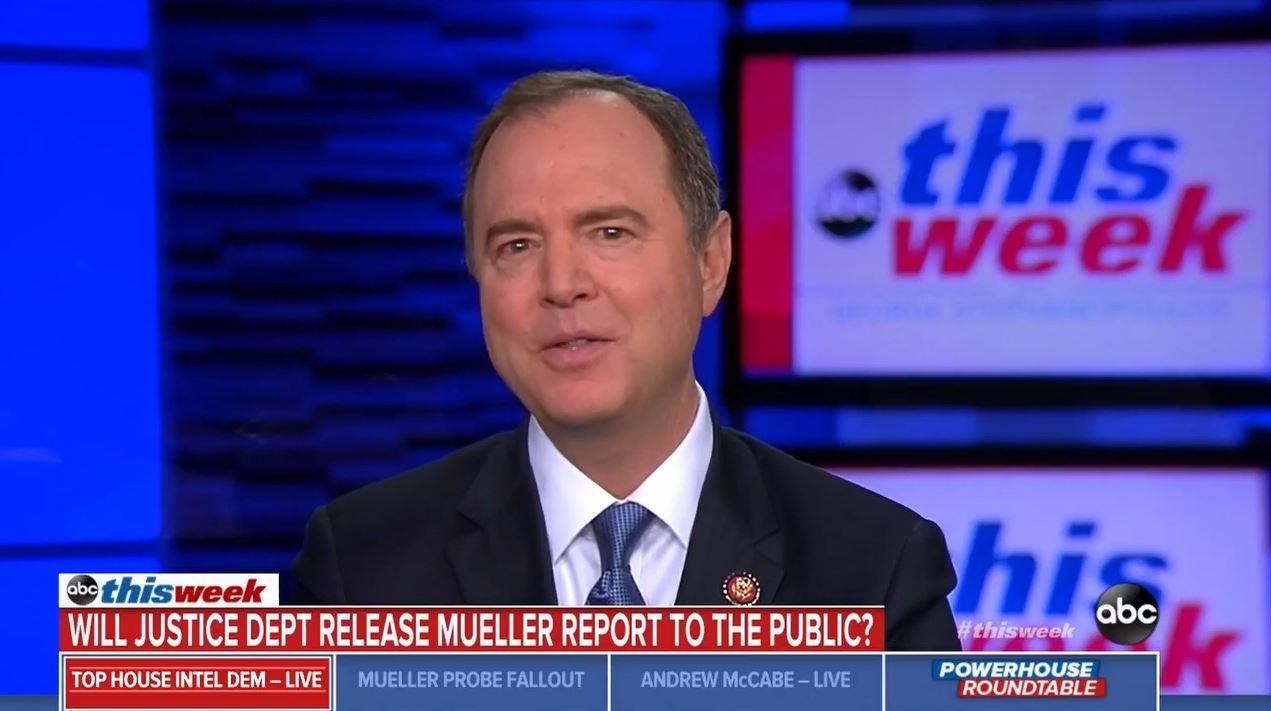 Rep. Adam Schiff (D-CA), chairman of the House Intelligence committee, on Sunday's This Week.