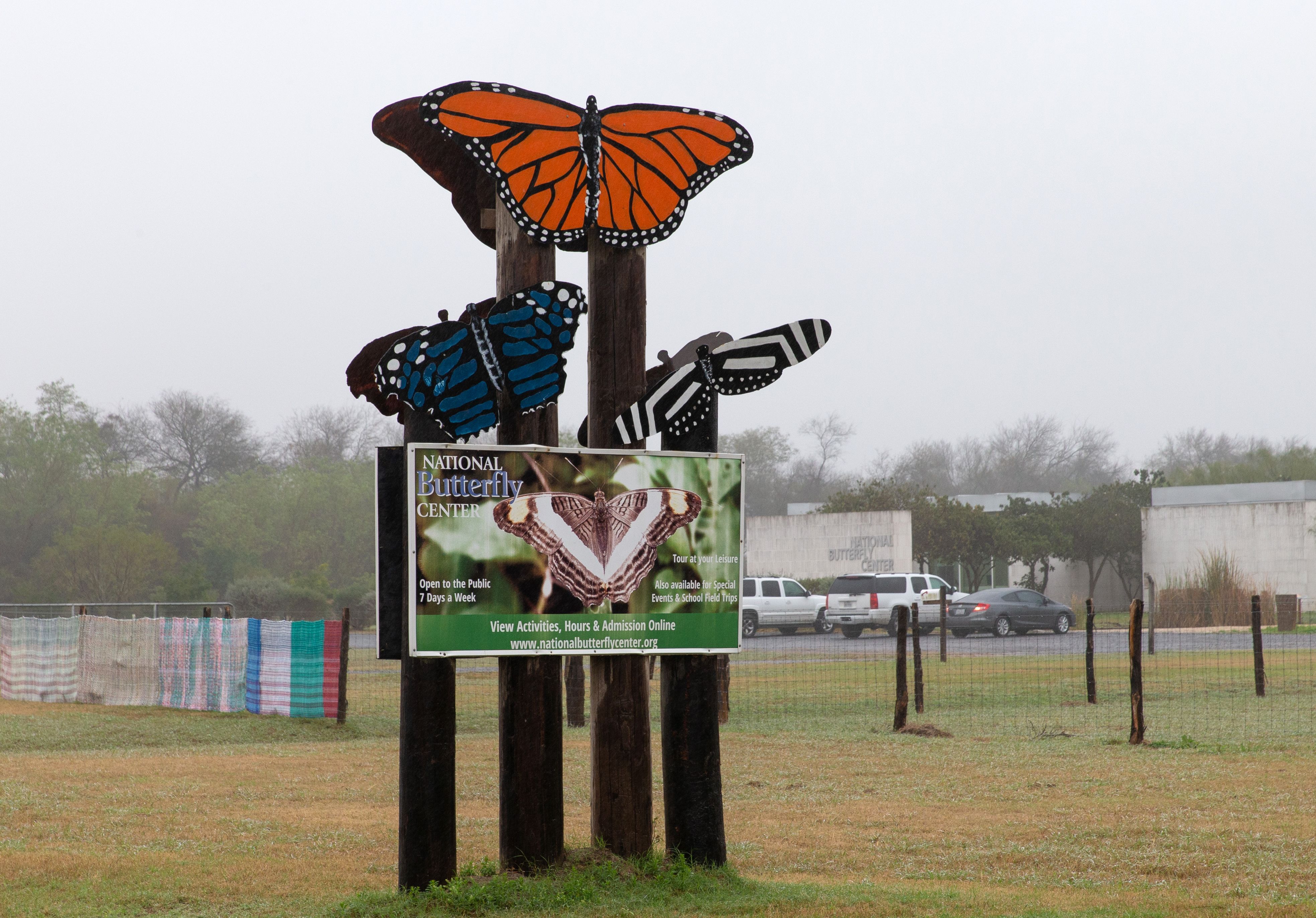 The entrance to the National Butterfly Center on January 15, 2019, in Mission, Texas. CREDIT: SUZANNE CORDEIRO/AFP/Getty Images