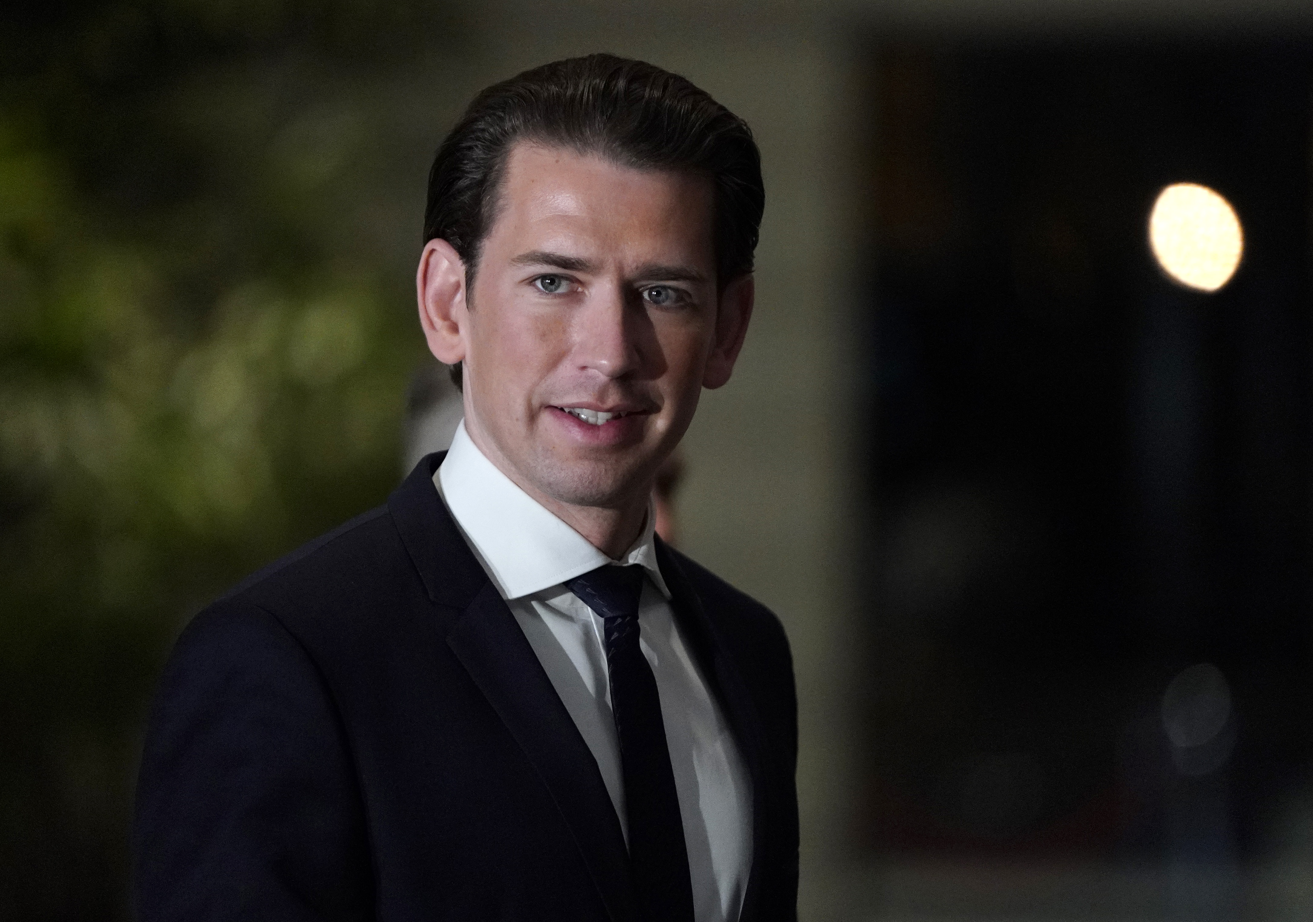 Austrian Chancellor Sebastian Kurz arrives at Japanese Prime Minister Shinzo Abe's official residence before their meeting in Tokyo on February 15, 2019. (Photo by FRANCK ROBICHON / POOL / AFP) (Photo credit should read FRANCK ROBICHON/AFP/Getty Images)