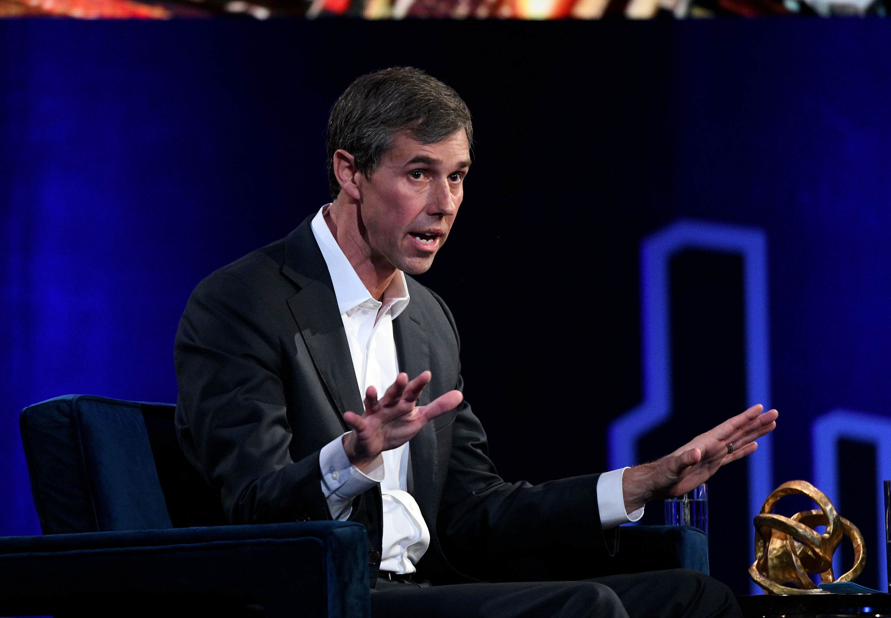 Beto O'Rourke speaks onstage during Oprah's SuperSoul Conversations at PlayStation Theater on February 05, 2019 in New York City. (Photo by Bryan Bedder/Getty Images for THR)