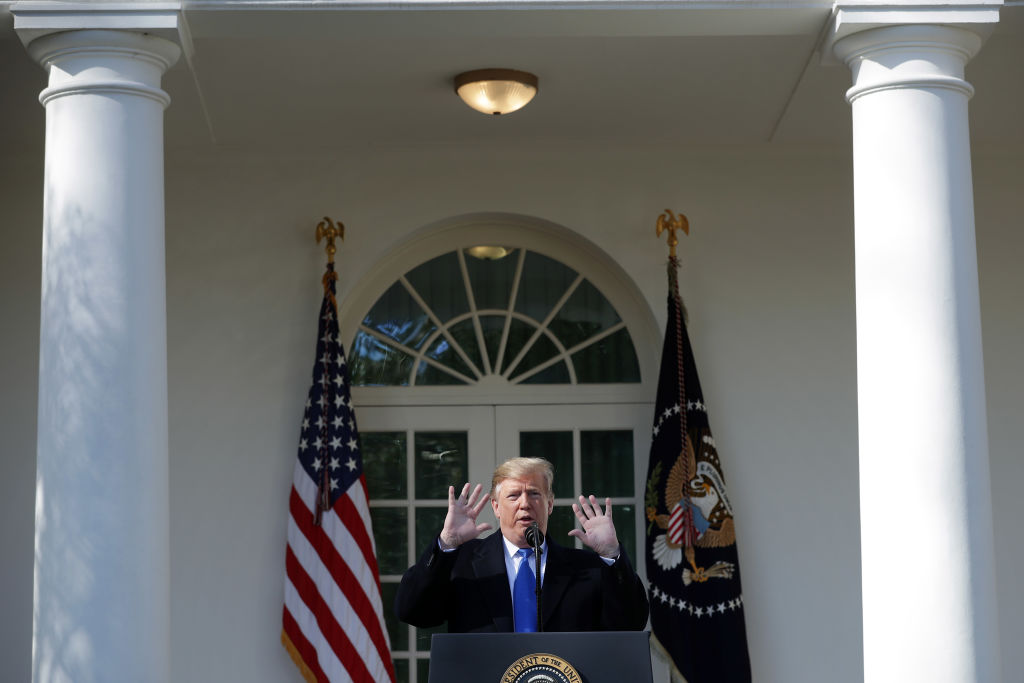 Donald Trump declared a national emergency on February 15.