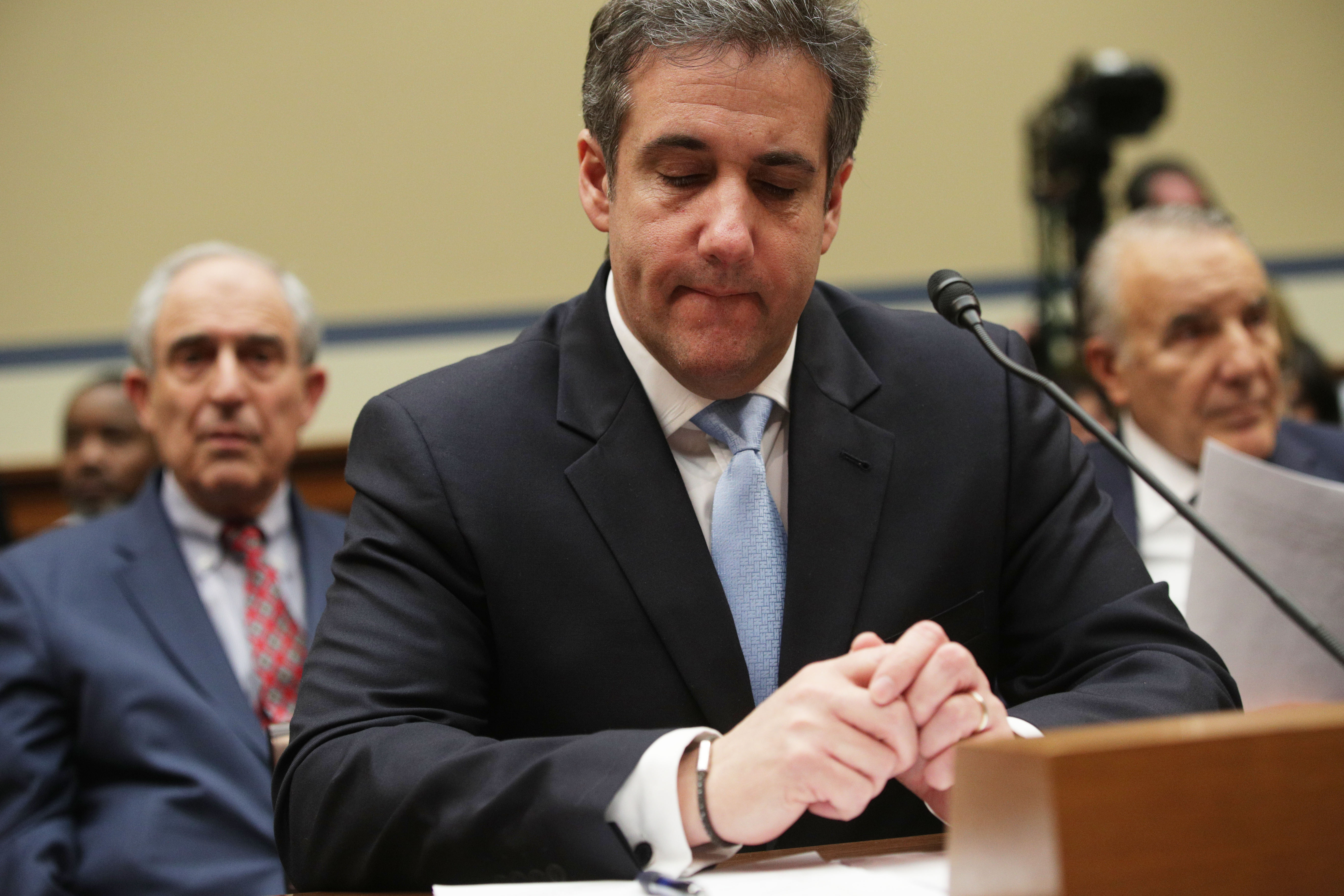 Michael Cohen, former attorney and fixer for President Donald Trump, testifies before the House Oversight Committee on Capitol Hill February 27, 2019 in Washington, DC. (PHOTO CREDIT: Alex Wong/Getty Images)
