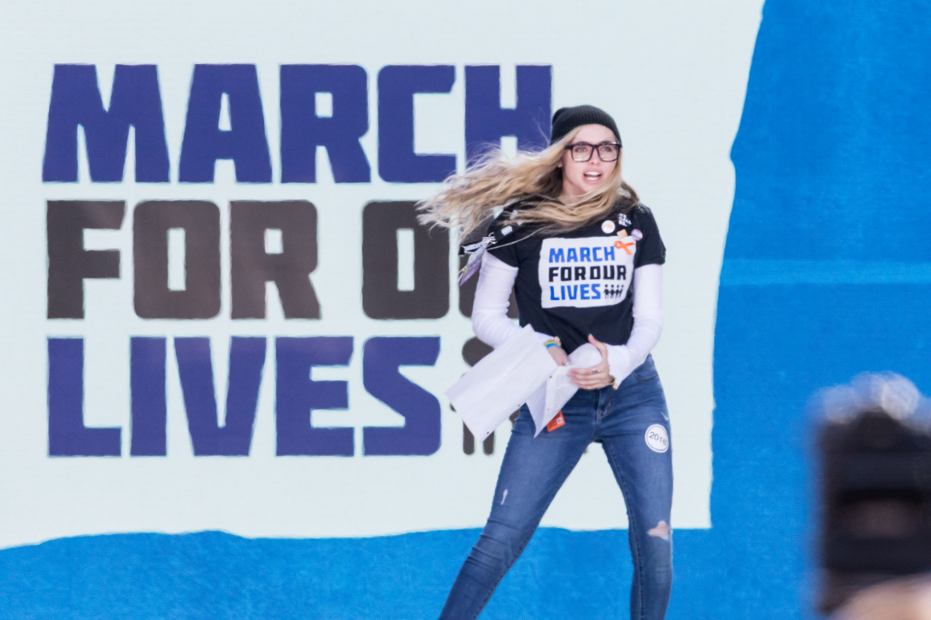 Parkland shooting survivor Delany Tarr, speaks at the March For Our Lives Rally in Washington, D.C. on Saturday, March 24, 2018. (Photo Credit: Cheriss May/NurPhoto via Getty Images)
