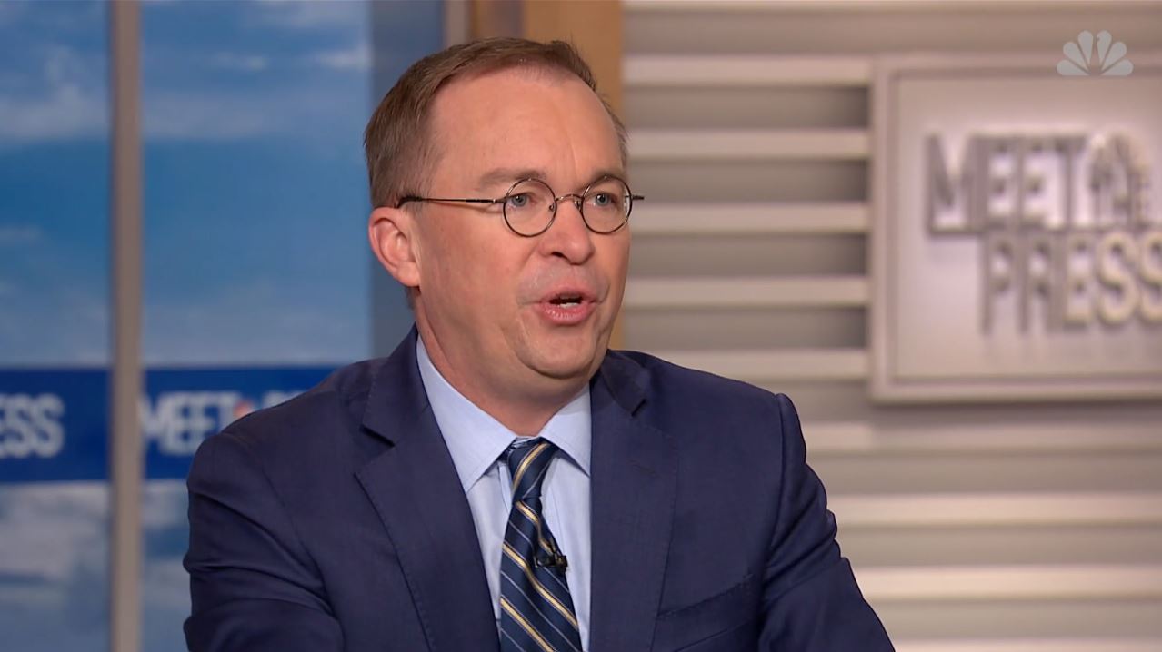 Acting White House Chief of Staff Mick Mulvaney on NBC on Sunday.