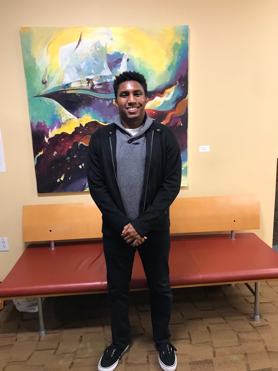 Garrett Robinson said has learned a lot from the discussion groups. CREDIT: Casey Quinlan