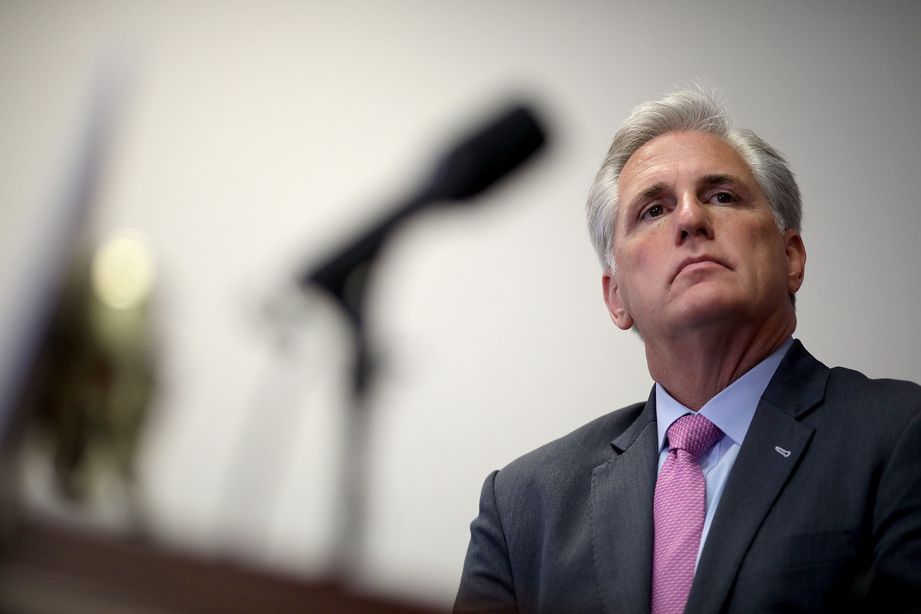 House Minority Leader Kevin McCarthy (R-CA) participates in a weekly press conference with Republican House leaders at the U.S. Capitol July 24, 2018 in Washington, DC. (Credit: Win McNamee/Getty Images)