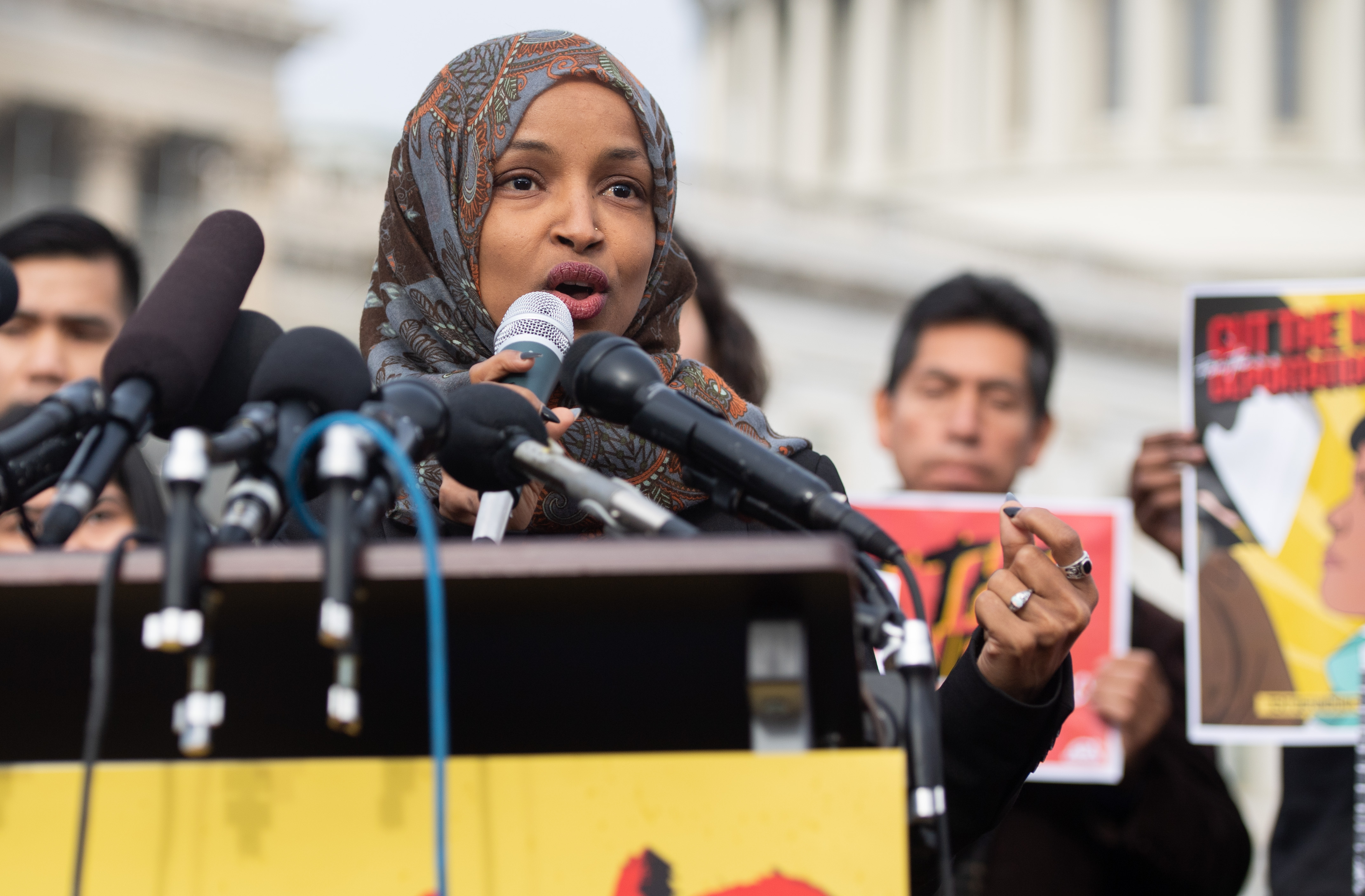 Democrats will vote on a resolution to condemn anti-Semitism following remarks by Rep. Ilhan Omar (D-MN). (PHOTO CREDIT: SAUL LOEB/AFP/Getty Images)
