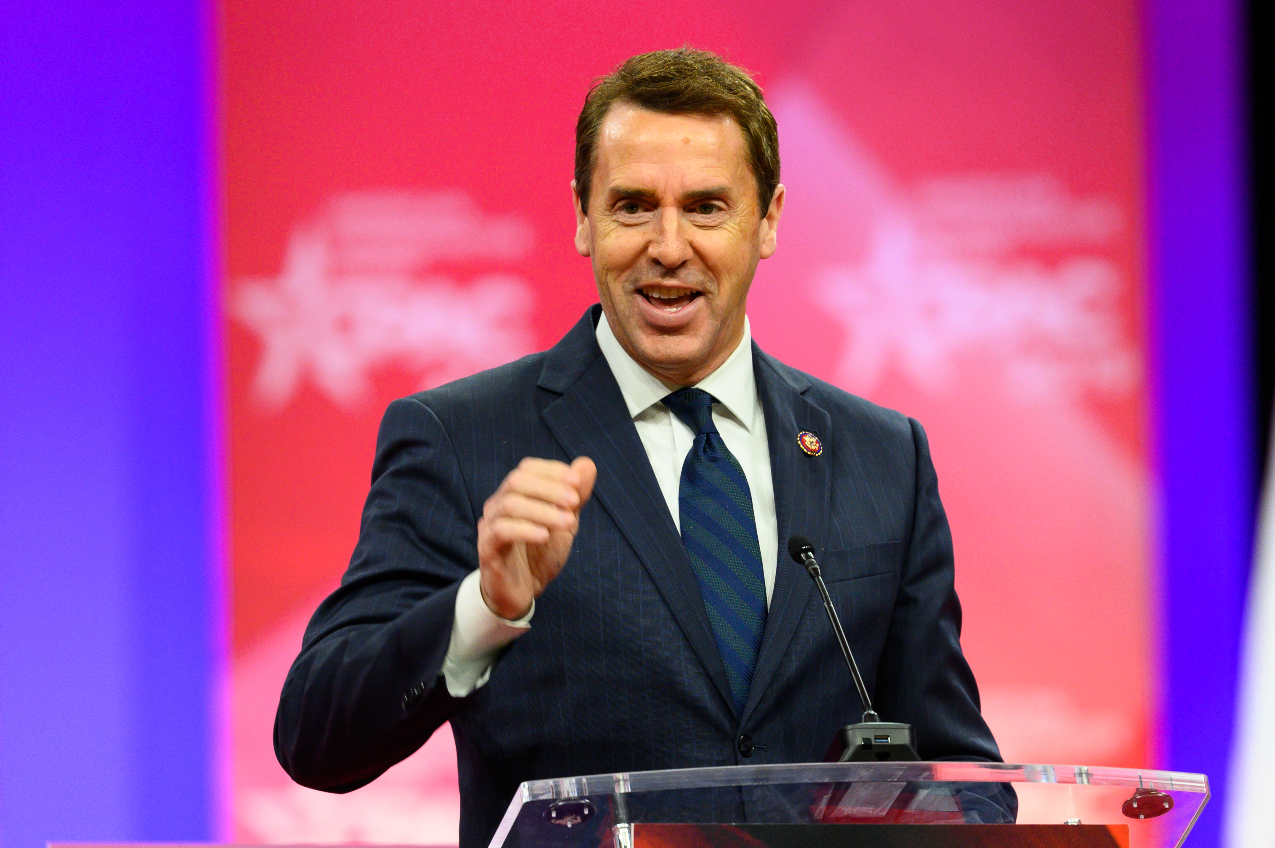 OXON HILL, MD, UNITED STATES - 2019/02/28: U.S. Representative Mark Walker (R-NC) seen speaking during the American Conservative Union's Conservative Political Action Conference (CPAC) at the Gaylord National Resort & Convention Center in Oxon Hill, MD. (Photo by Michael Brochstein/SOPA Images/LightRocket via Getty Images)