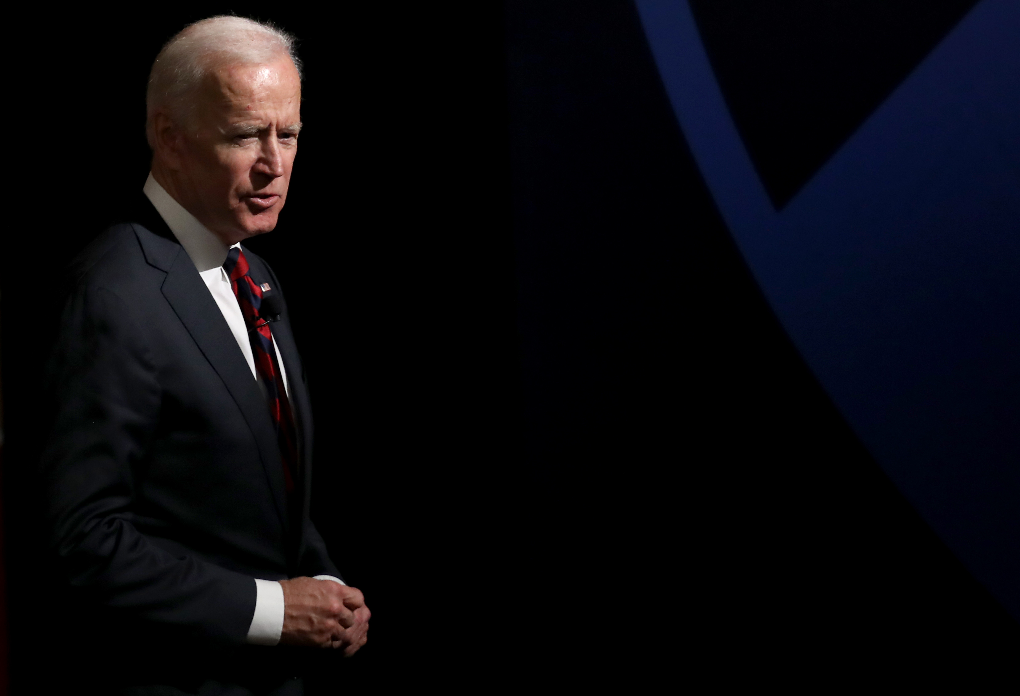 Former U.S Vice president Joe Biden speaks February 19 at the University of Pennsylvania’s Irvine Auditorium in Philadelphia. Biden has yet to decide whether to enter the race for the Democratic Party's 2020 presidential nomination. (Photo by Win McNamee/Getty Images)