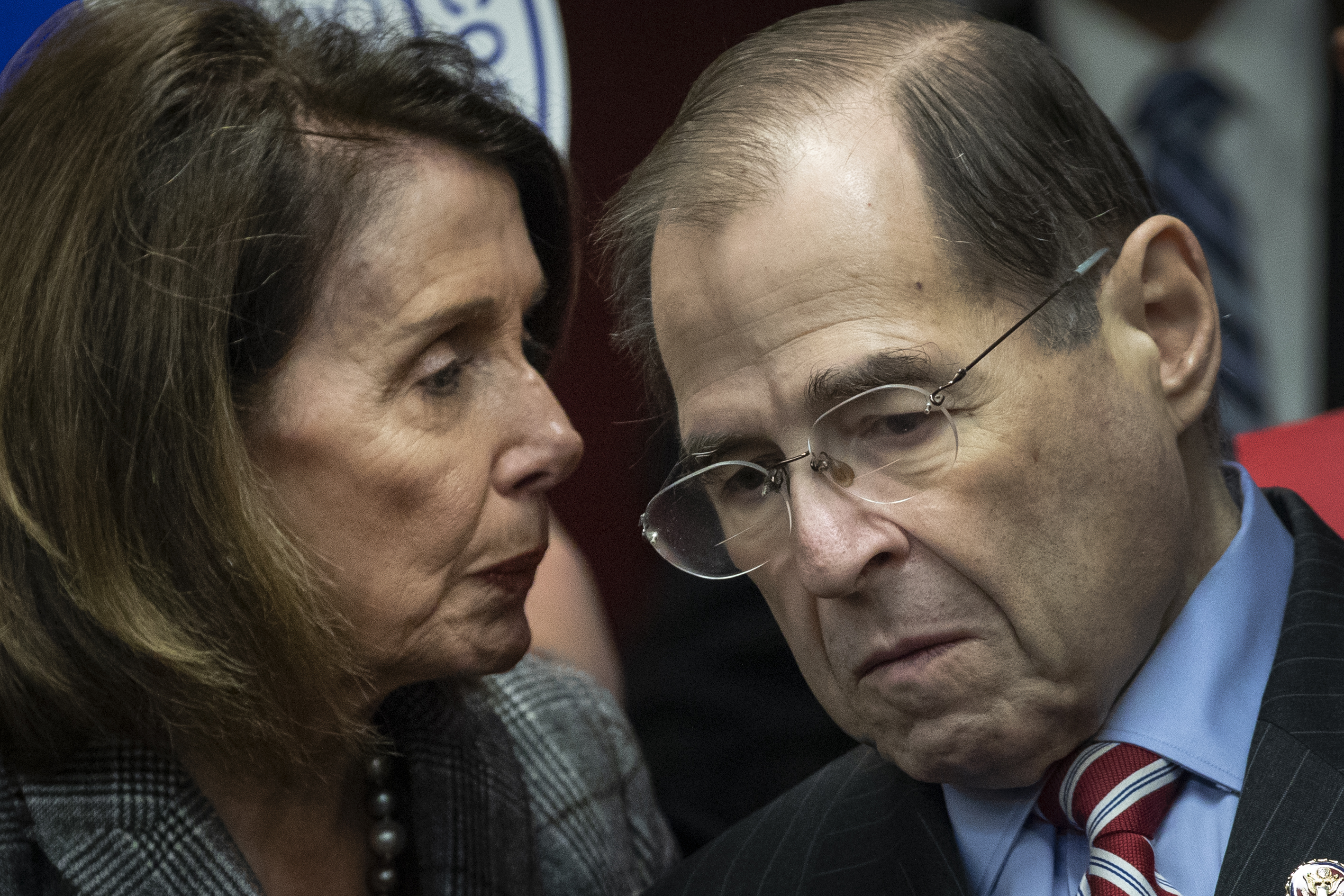 With 2020 around the corner, Democrats are divided on how to proceed in the wake of the Mueller report. CREDIT: Drew Angerer/Getty Images