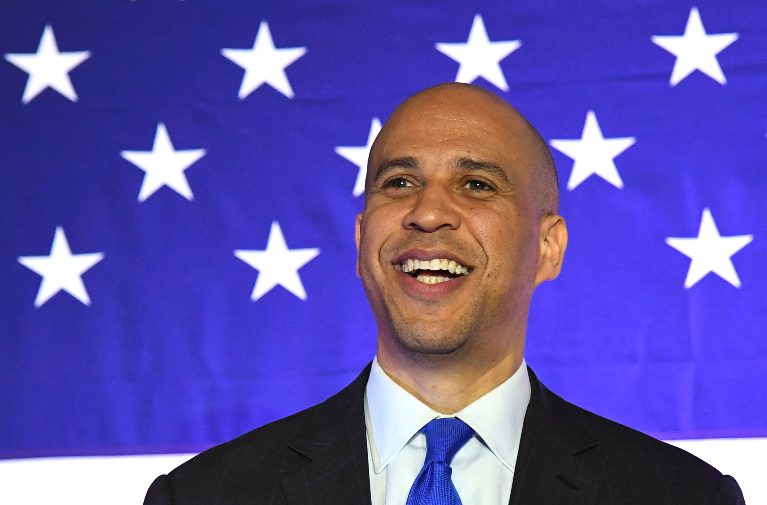 U.S. Sen. Cory Booker (D-NJ) speaks at his "Conversation with Cory" campaign event at the Nevada Partners Event Center on February 24, 2019 in North Las Vegas, Nevada. CREDIT: Photo by Ethan Miller/Getty Images