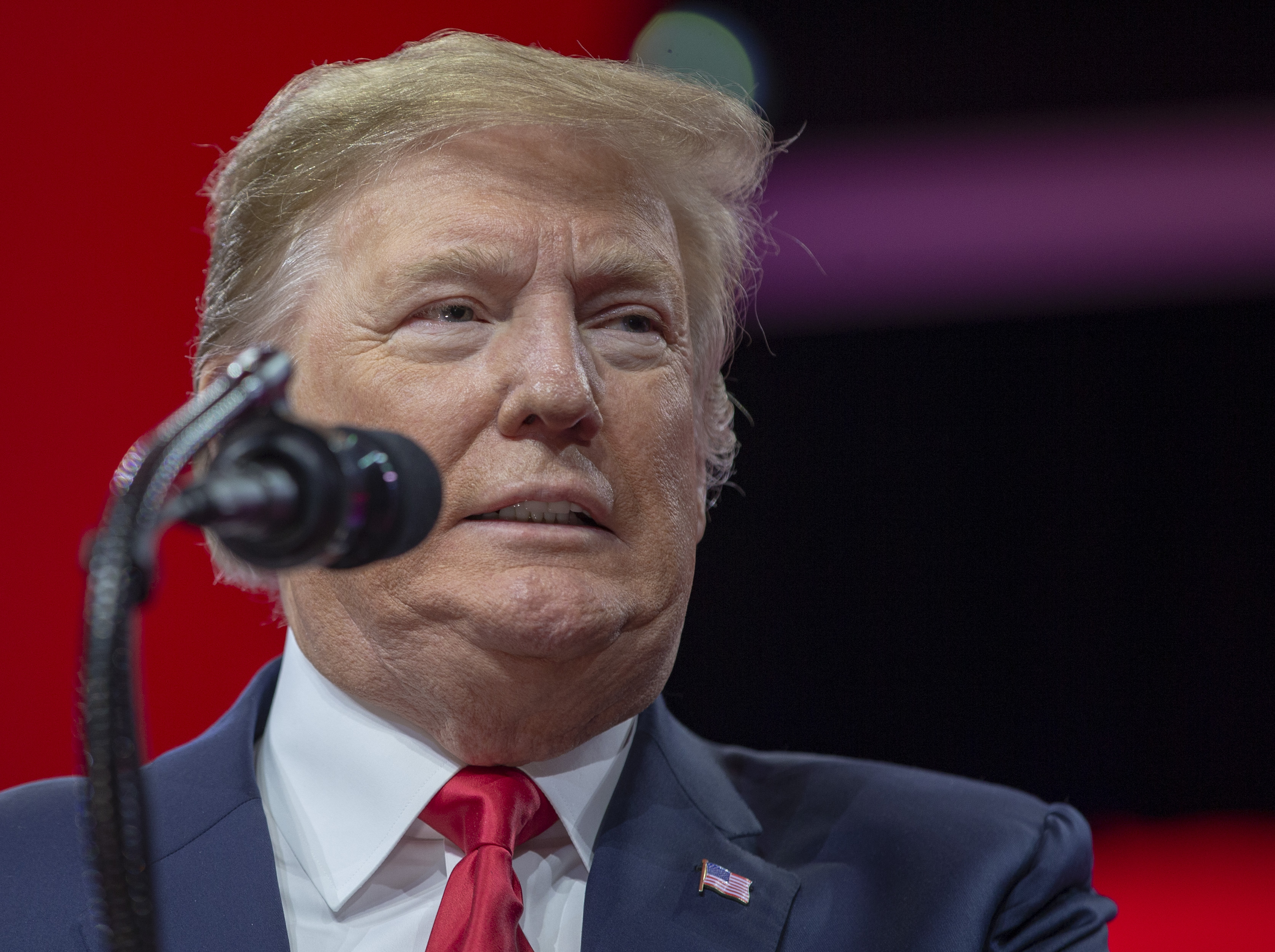 President Donald Trump speaks during CPAC 2019 on March 02, 2019 in National Harbor, Maryland. CREDIT: Tasos Katopodis/Getty Images.