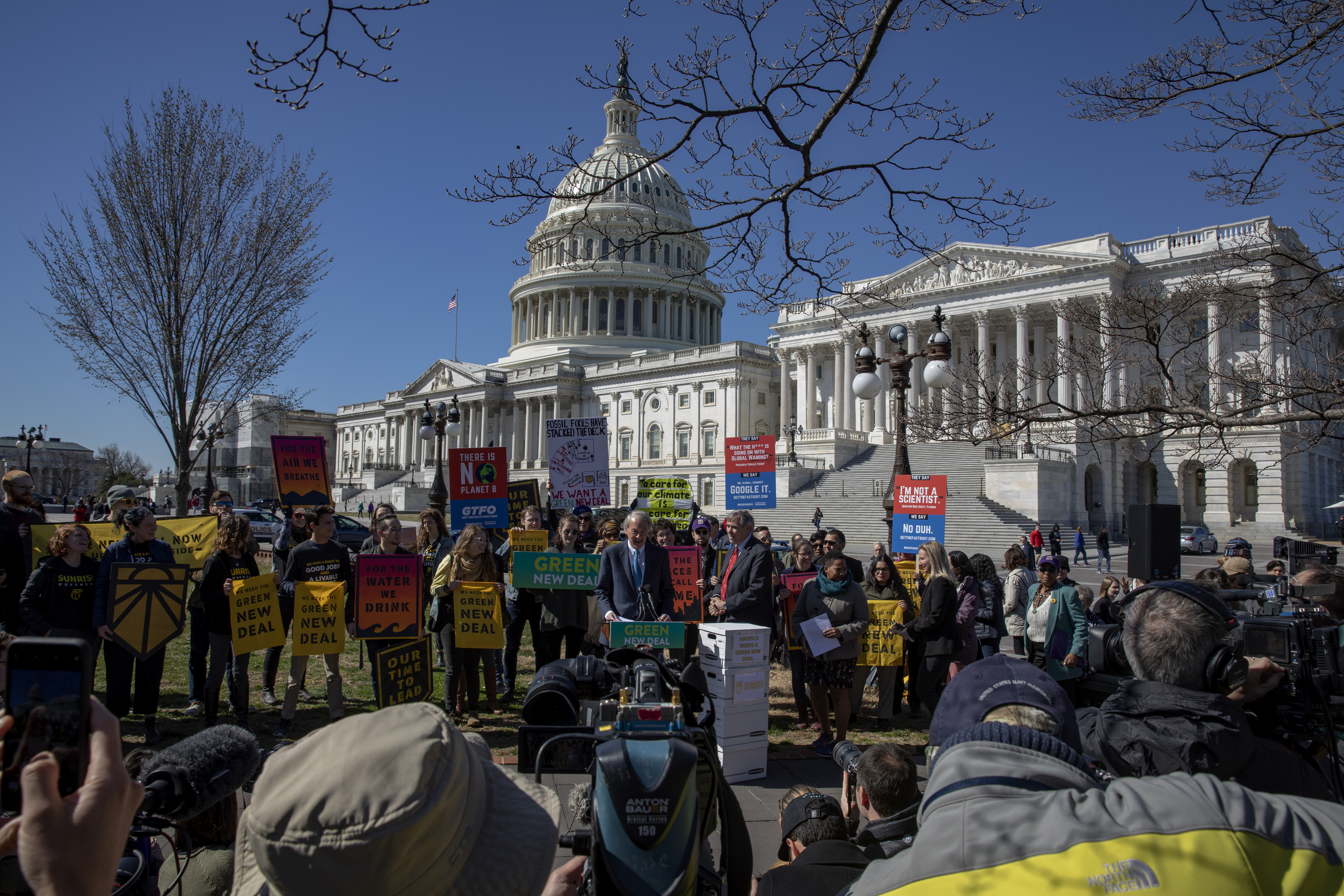 Senator Edward Markey, (D-MA) speaks on Capitol Hill on March 26, 2019 in Washington, DC. CREDIT: Tasos Katopodis/Getty Images