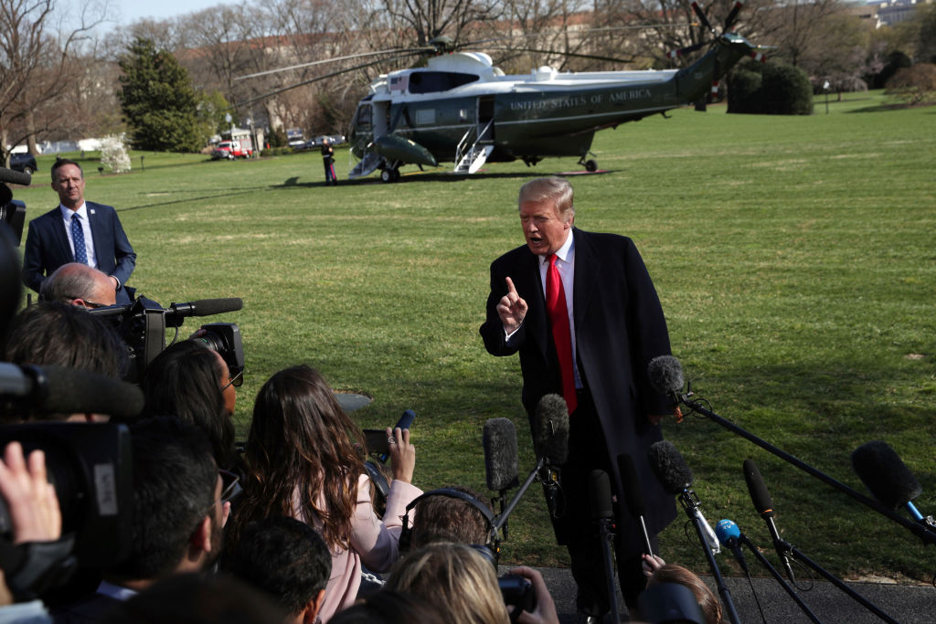 Trump told press he's been better to Puerto Rico than anyone, while thousands face the loss of food assistance. (CREDIT: Alex Wong/Getty Images)