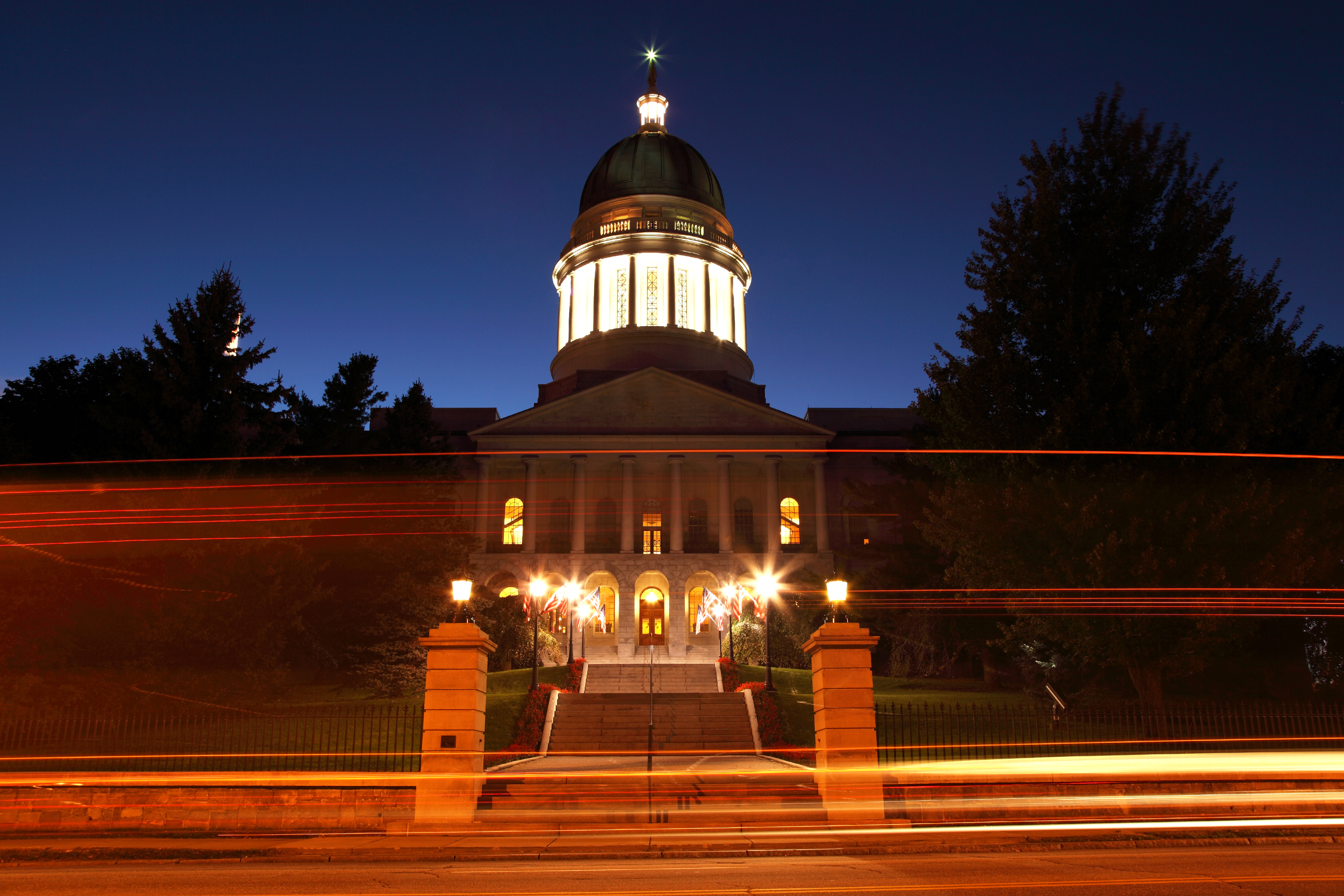 The Maine State House, located in Augusta, Maine, United States