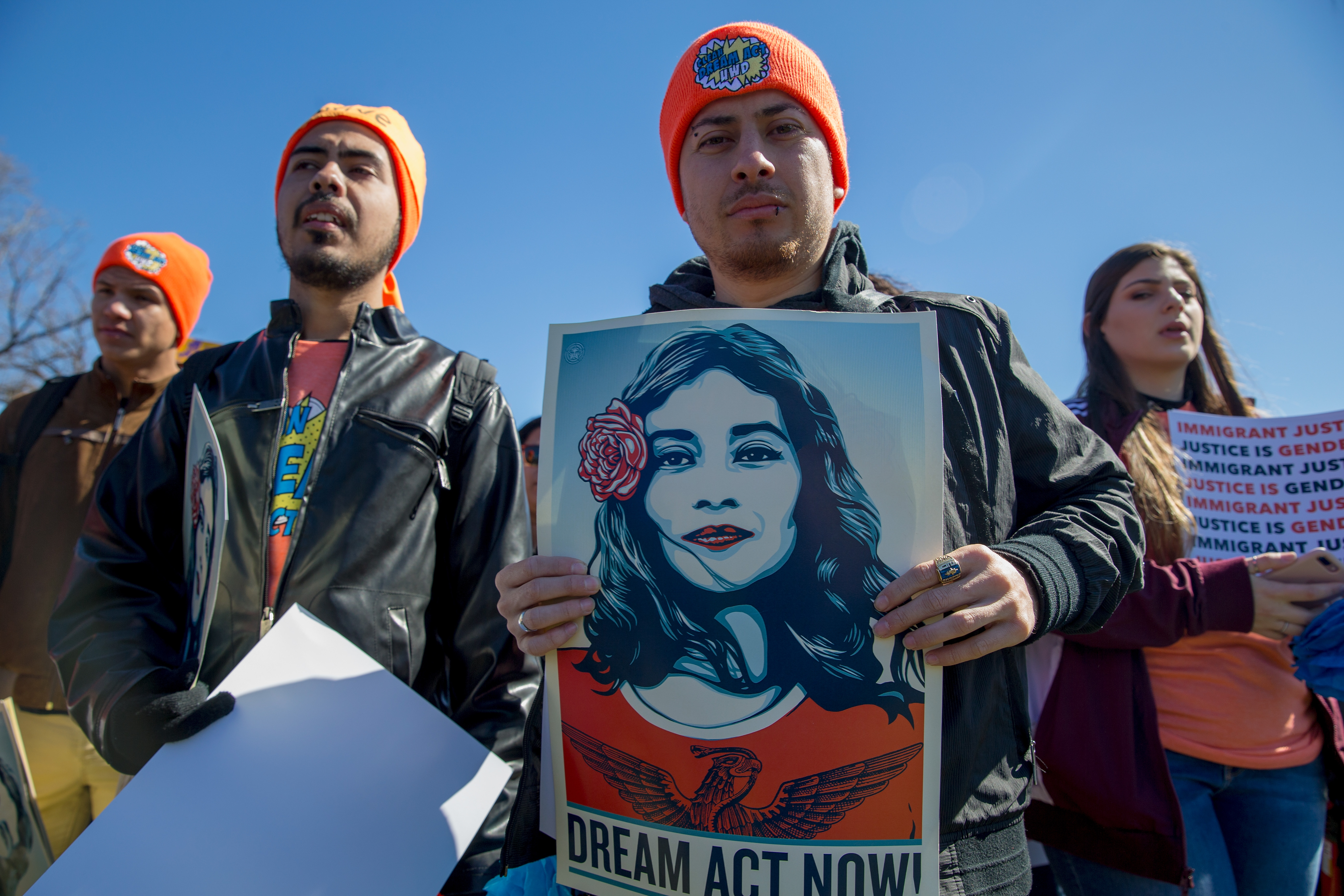 Pro DACA and Dreamer supporters march at US Capital on March 5, 2018 in Washington, DC. (Credit: Tasos Katopodis/Getty Images for MoveOn.org)