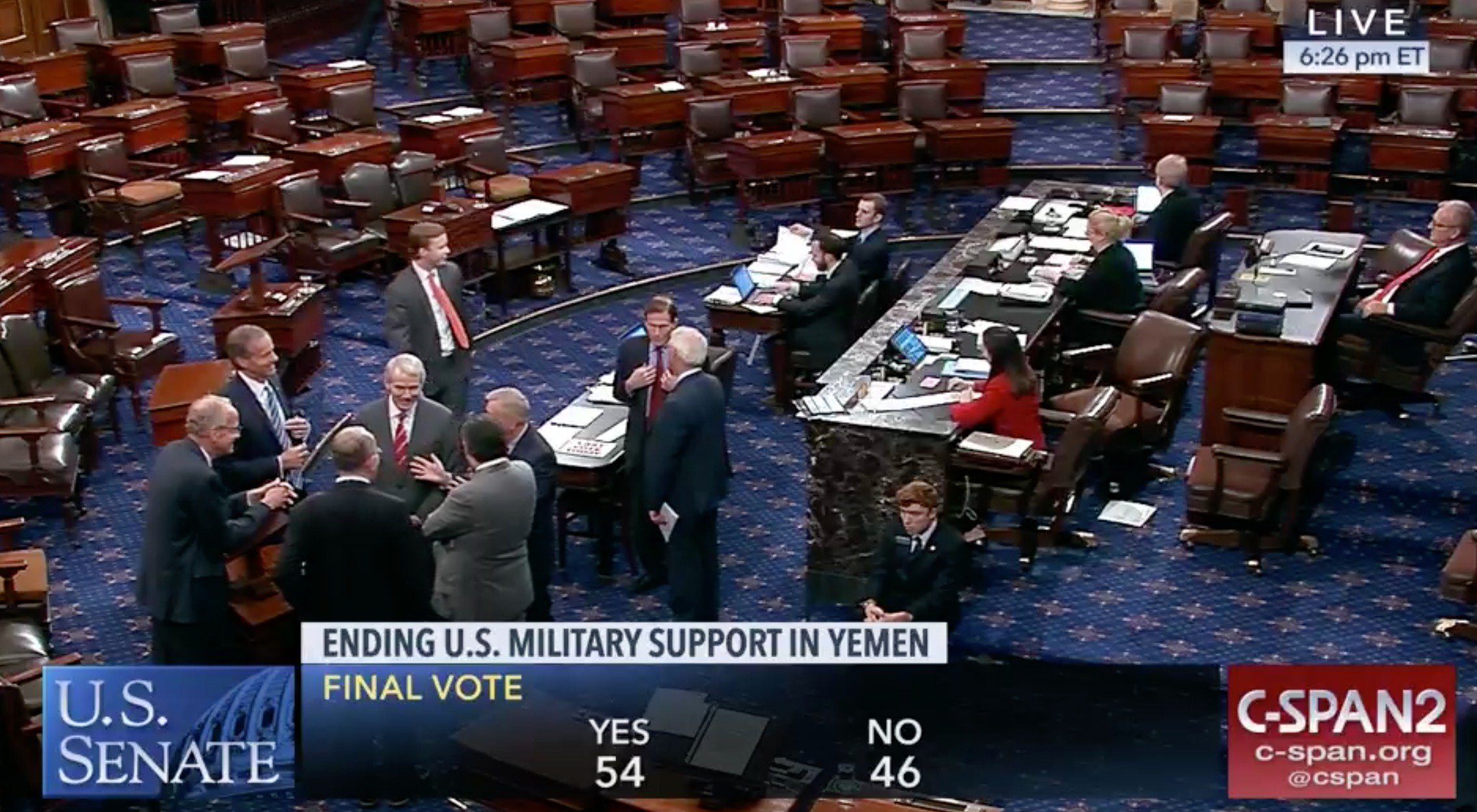 Senate rebukes Trump, votes to end U.S. support for war in Yemen ...