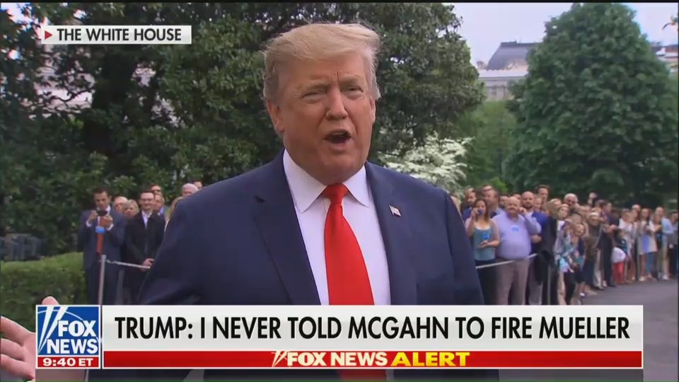 President Donald Trump on Friday claimed that he did not order Mueller's firing.