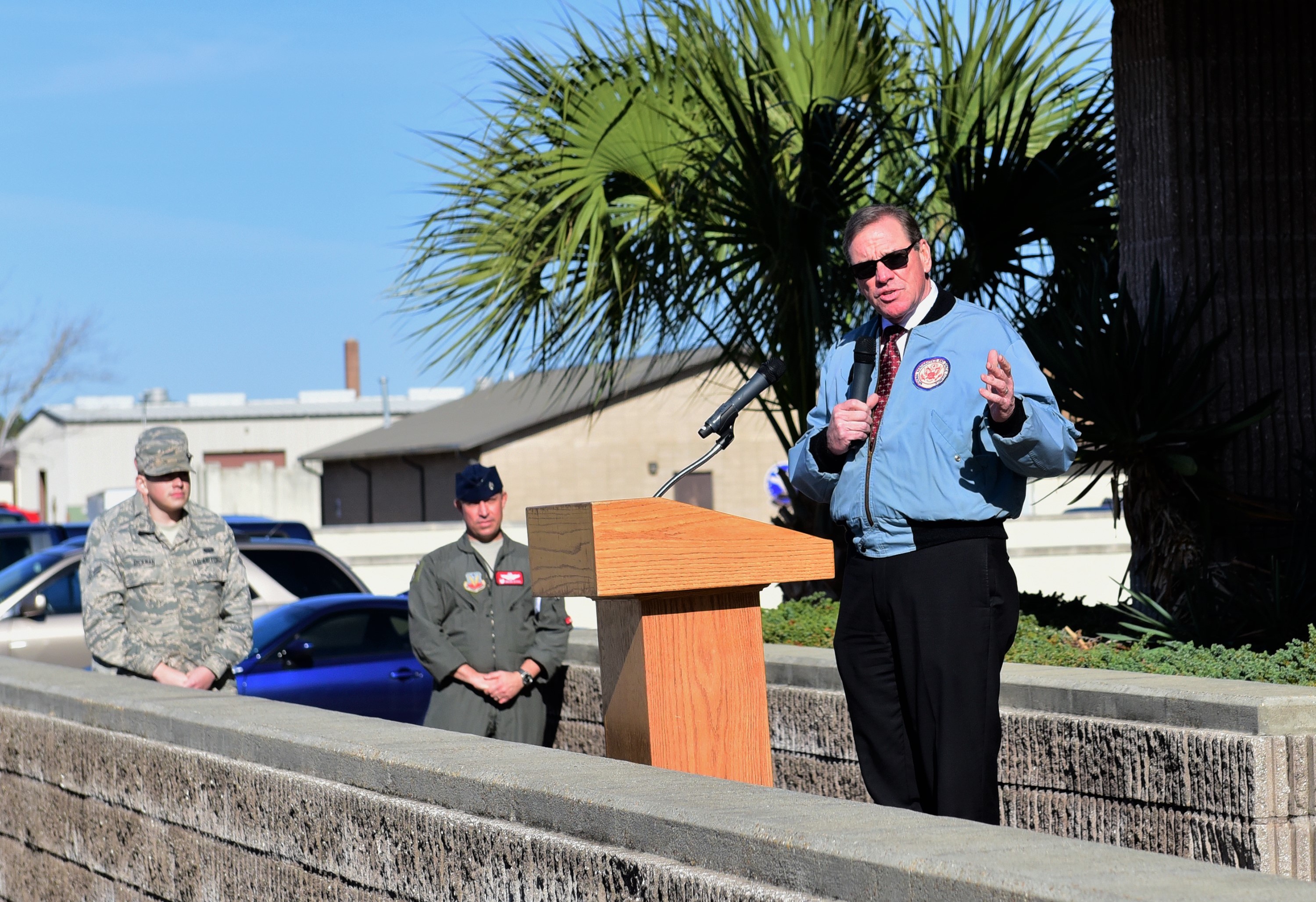 Rep. Neal Dunn speaks at Tyndall Air Force Base, January 23, 2018. CREDIT: US Air Force