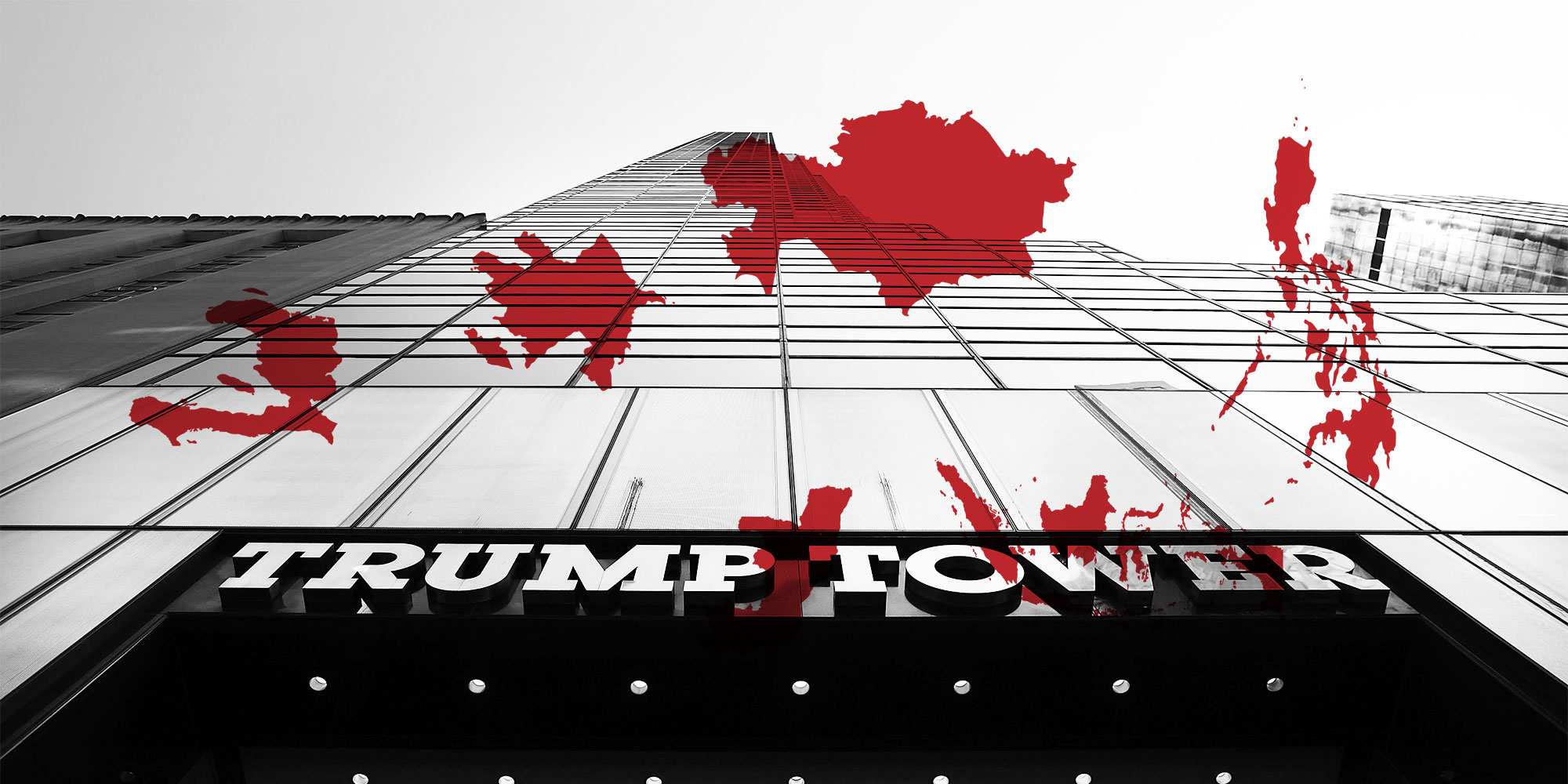 Trump's buildings have either partnered with or taken money from current, former, or prospective officials in (clockwise from top) Kazakhstan, the Philippines, Indonesia, the Republic of Congo, Haiti, and Azerbaijan. Getty Images / Diana Ofosu