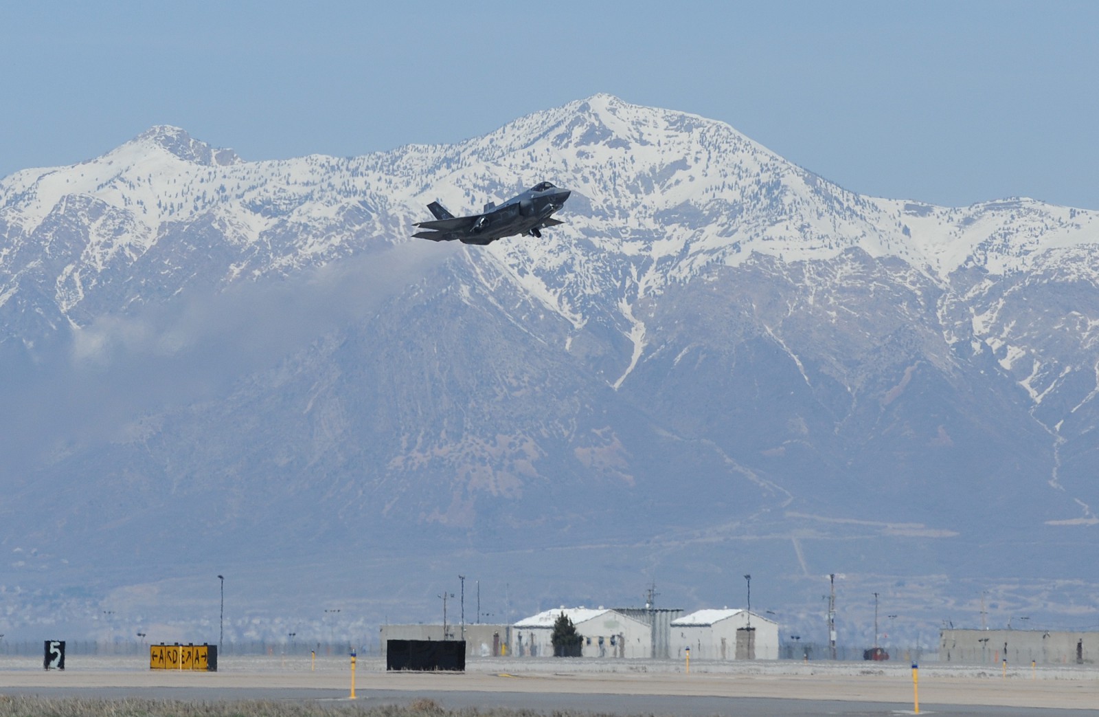 A fighter jet takes off from Hill Air Force Base, March 25, 2014. CREDIT: US Air Force