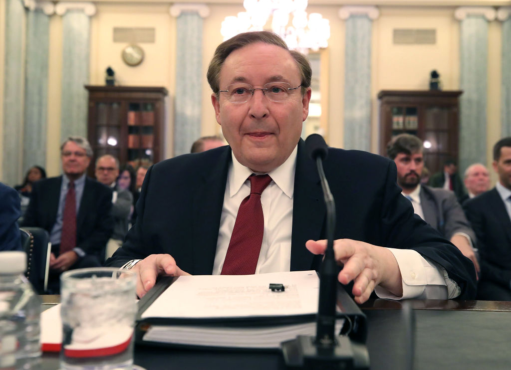 Barry Lee Myers participates in his original Senate confirmation hearing to become administrator of the National Oceanic and Atmospheric Administration, on Capitol Hill, November 29, 2017 in Washington, DC. (Credit: Mark Wilson/Getty Images)
