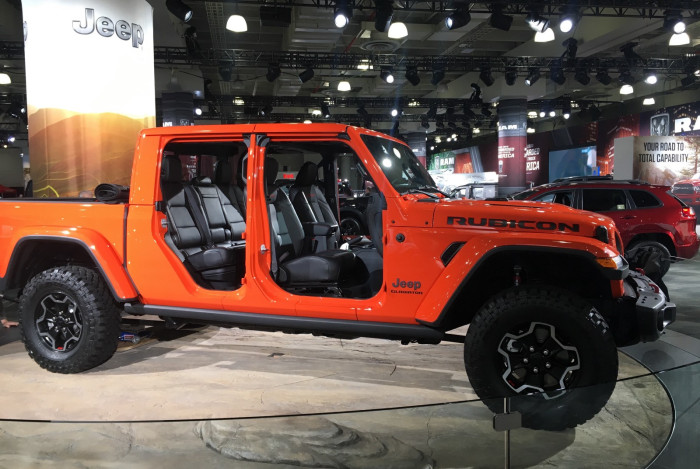 The 2020 Jeep Gladiator Rubicon at the New York Auto Show, April 18, 2019. (CREDIT: Nexus Media)