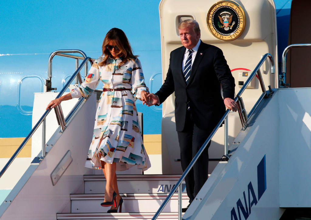 President Donald Trump and First Lady Melania Trump arrive in Tokyo, Japan. (CREDIT: Koji Sasahara - Pool/Getty Images)