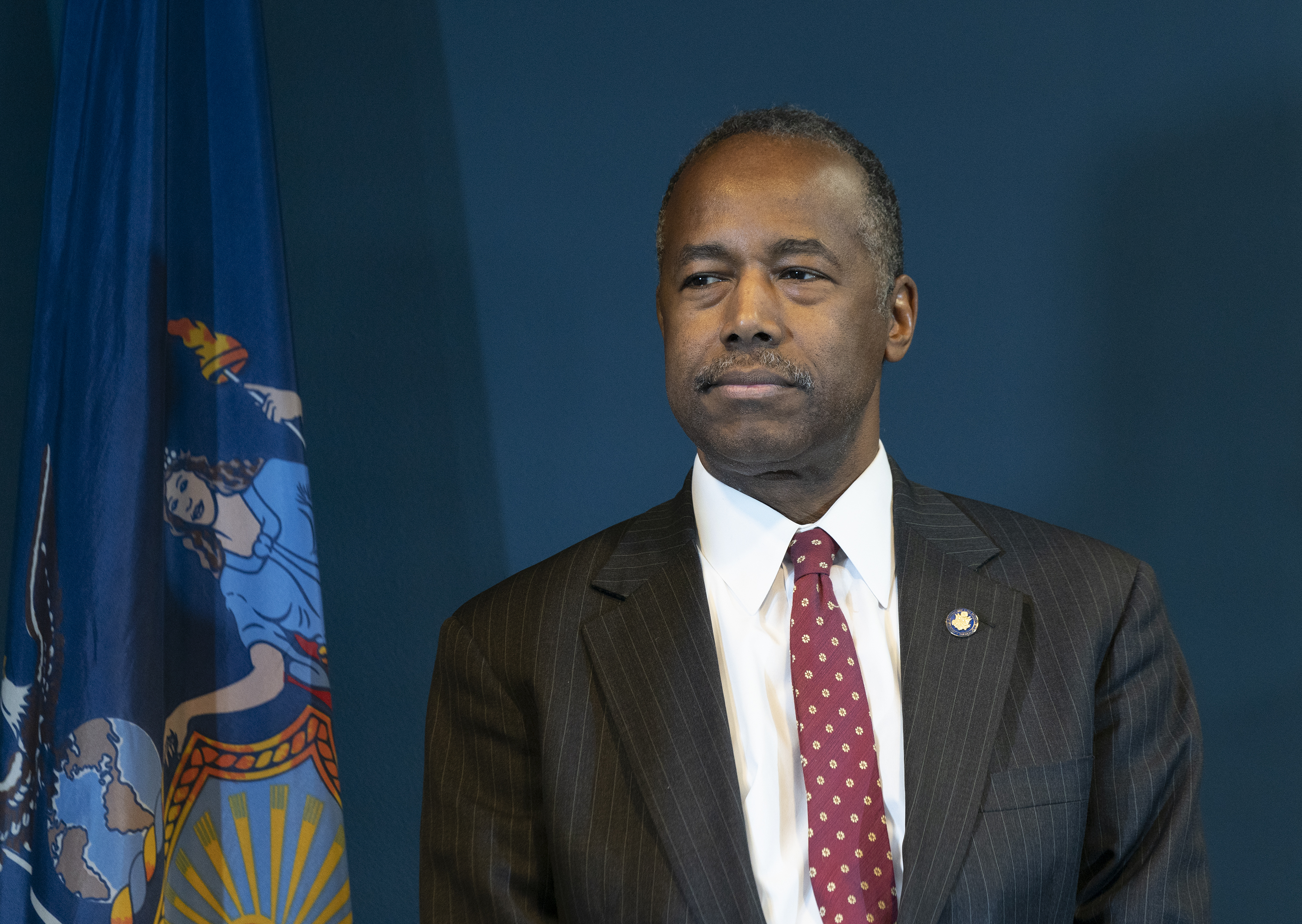 FEDERAL BUILDING, NEW YORK, UNITED STATES - 2019/01/31: Secretary of US HUD Ben Carson attends announcement regarding NYCHA financing and monitoring at Federal Building. (Photo by Lev Radin/Pacific Press/LightRocket via Getty Images)