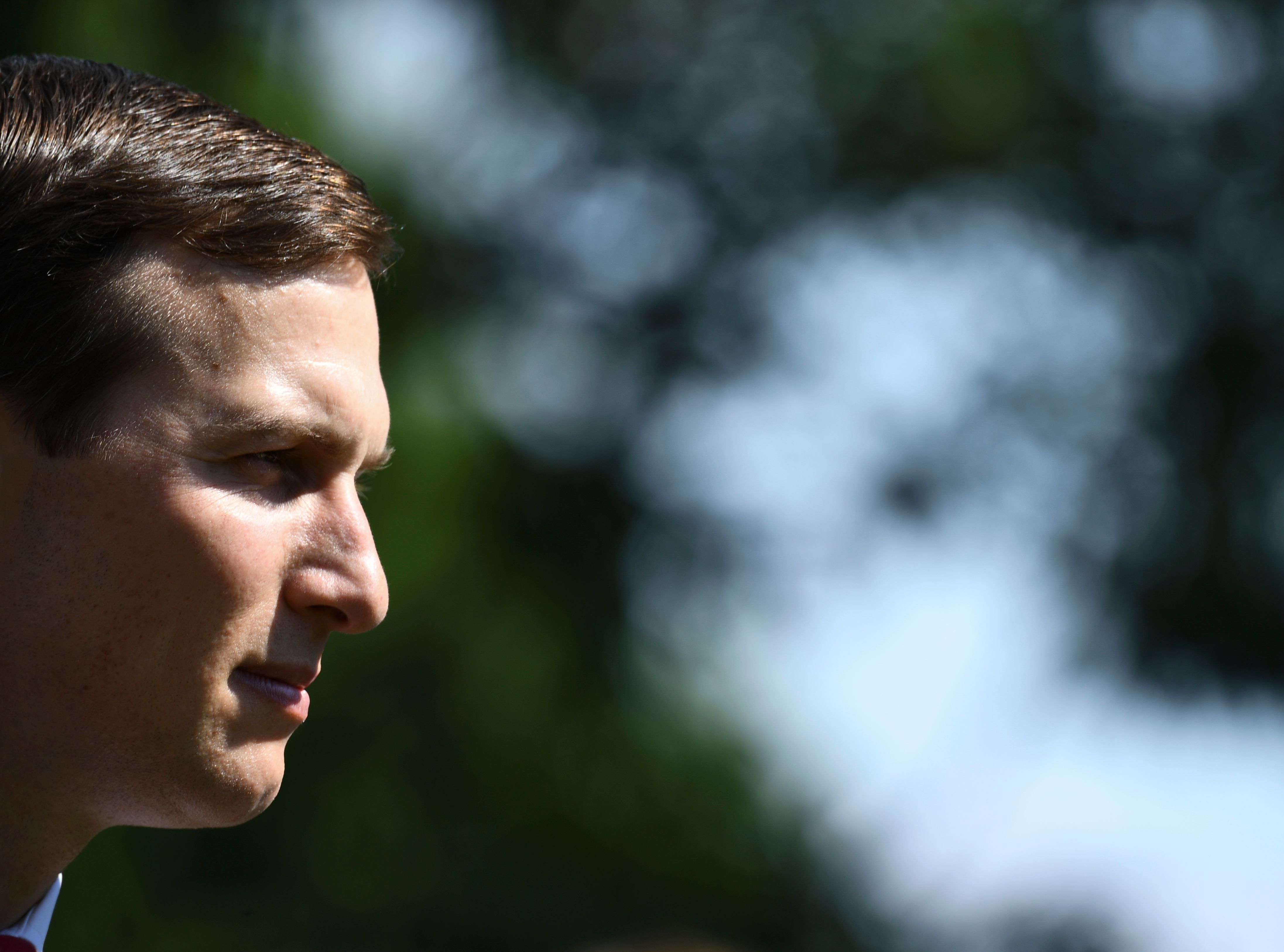 Presidential adviser Jared Kushner looks on as President Donald Trump announces a new immigration proposal, in the Rose Garden of the White House in Washington, DC on May 16, 2019. (credit: BRENDAN SMIALOWSKI/AFP/Getty Images)