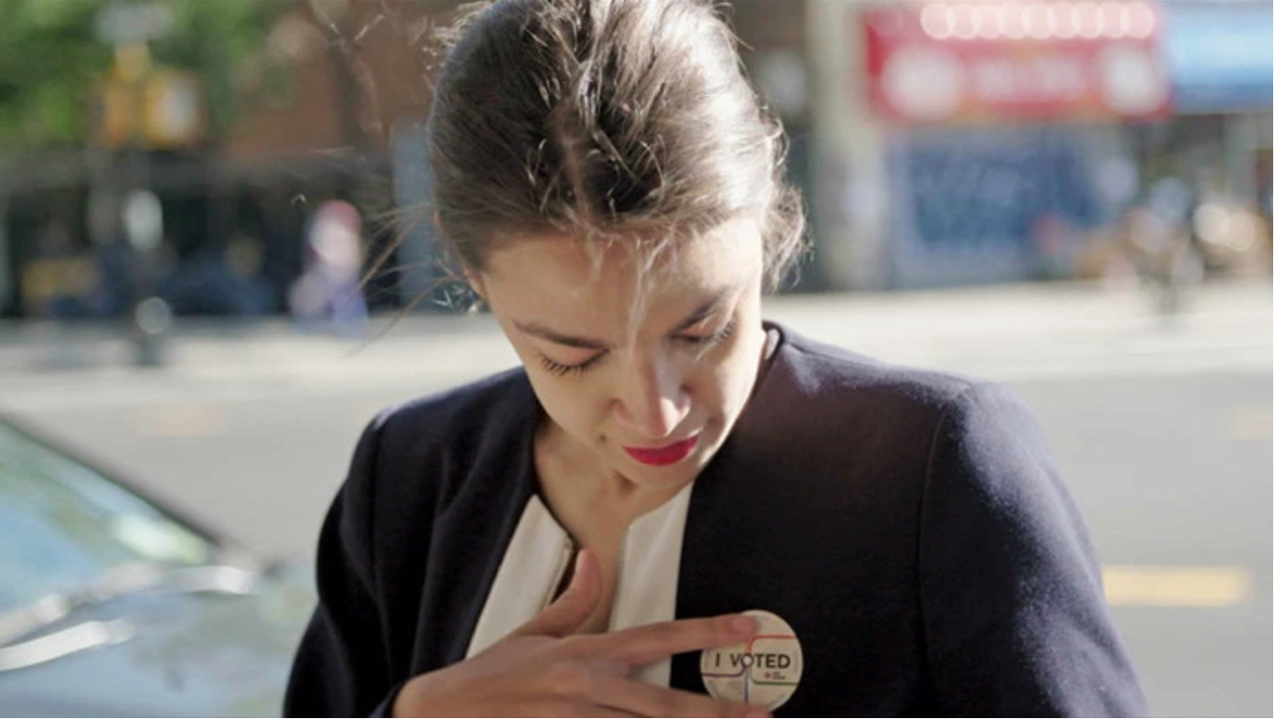 Alexandria Ocasio-Cortez in "Knock Down The House." CREDIT: Netflix