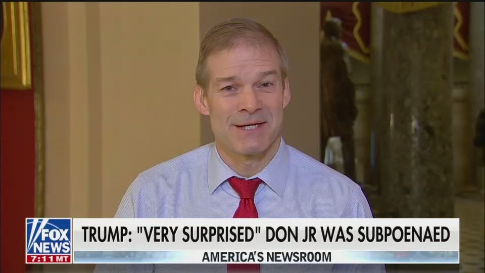 Jim Jordan encourages Trump Jr. not to comply with Senate Intelligence subpoena