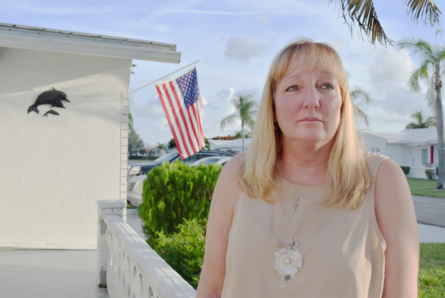 Bonnie Raysor at her home in Boynton Beach, Florida. CREDIT: Marta Mikulan Martin for ThinkProgress