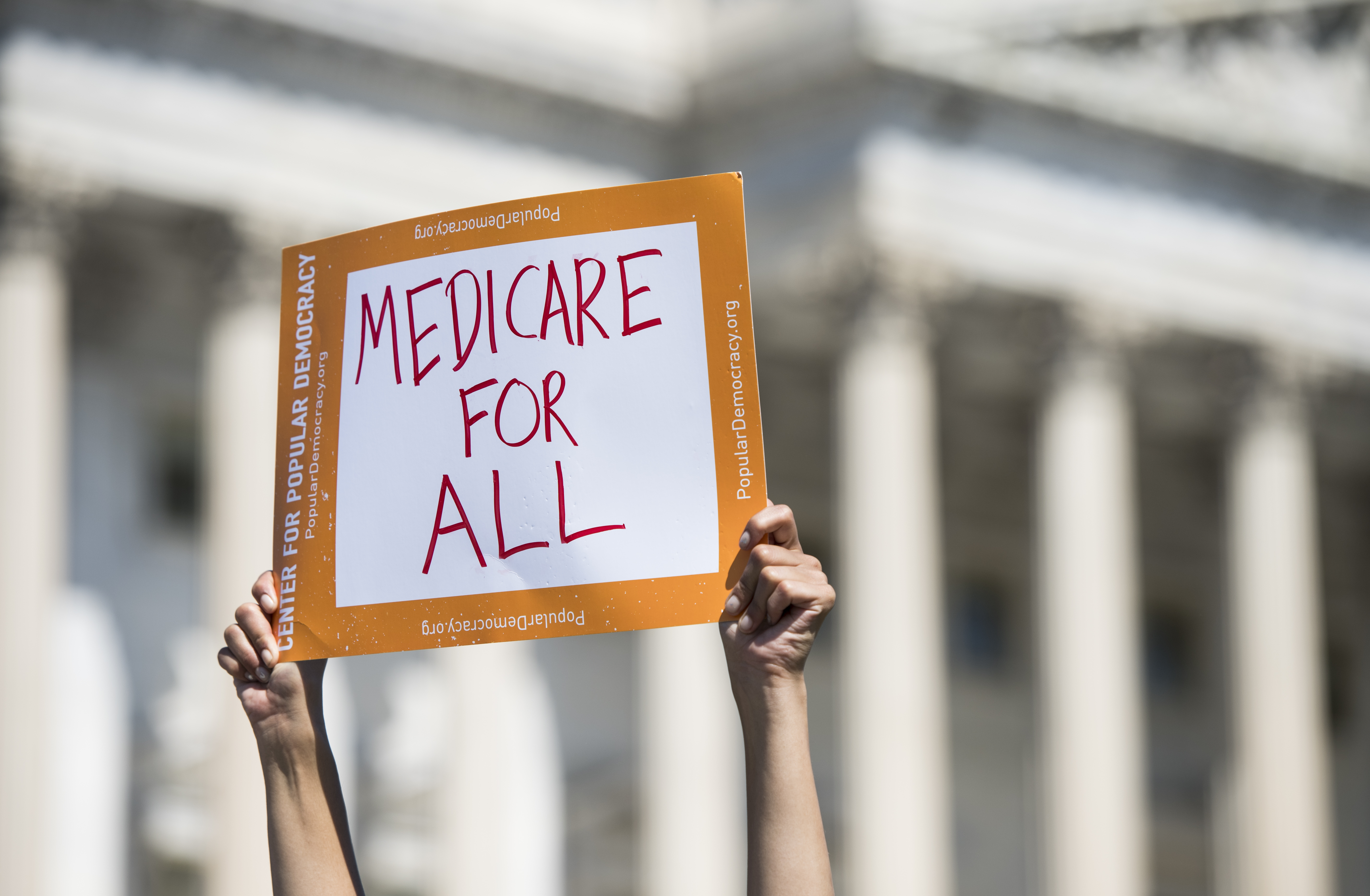 UNITED STATES - JULY 19: Progressive Democrats of America holds a news conference to announce the launch of a Medicare for All Caucus at the Capitol on Thursday, July 19, 2018. (Photo By Bill Clark/CQ Roll Call)