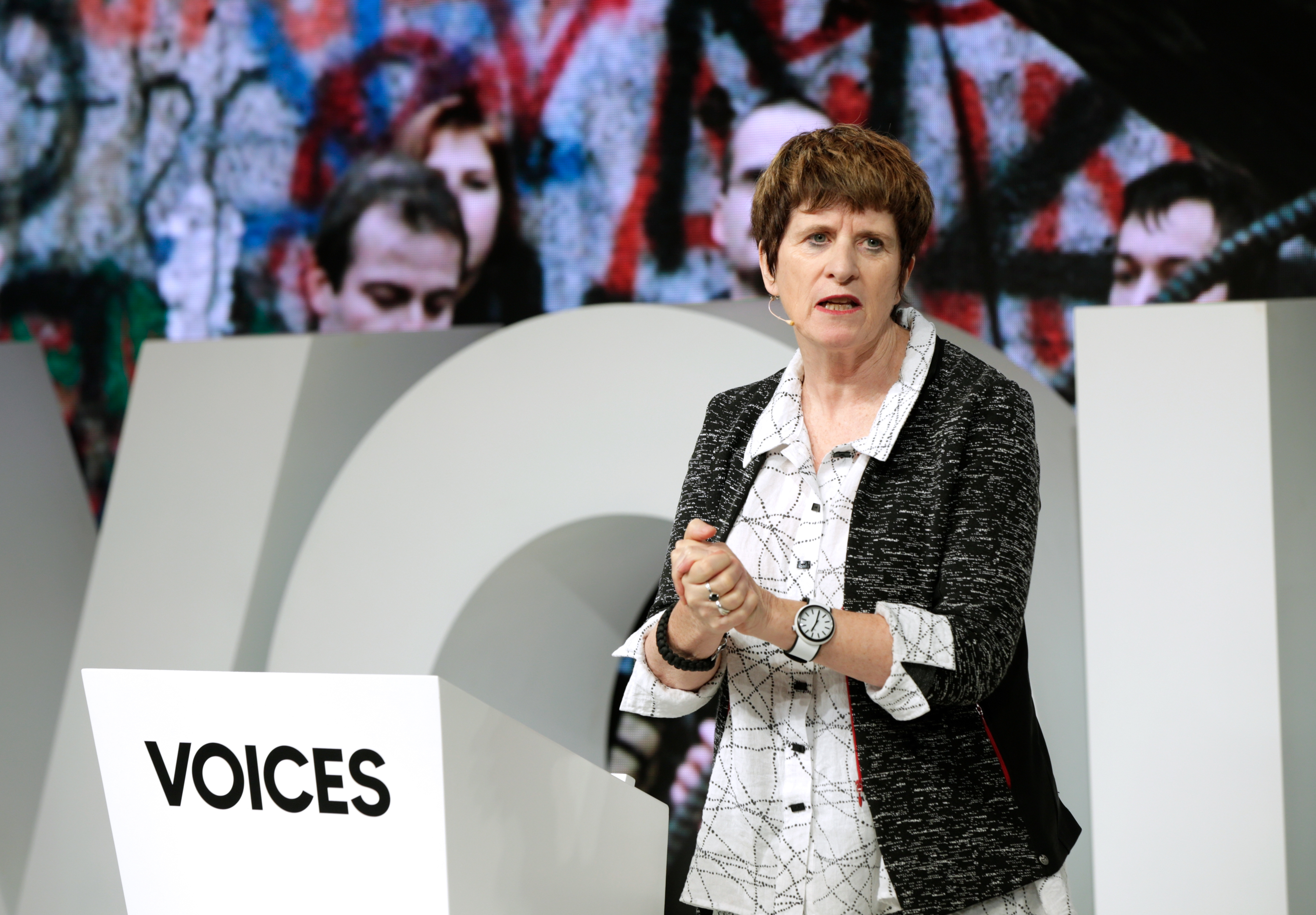 OXFORDSHIRE, ENGLAND - NOVEMBER 29: Kate Gilmore speaks on stage during #BoFVOICES on November 29, 2018 in Oxfordshire, England. (Photo by John Phillips/Getty Images for The Business of Fashion)