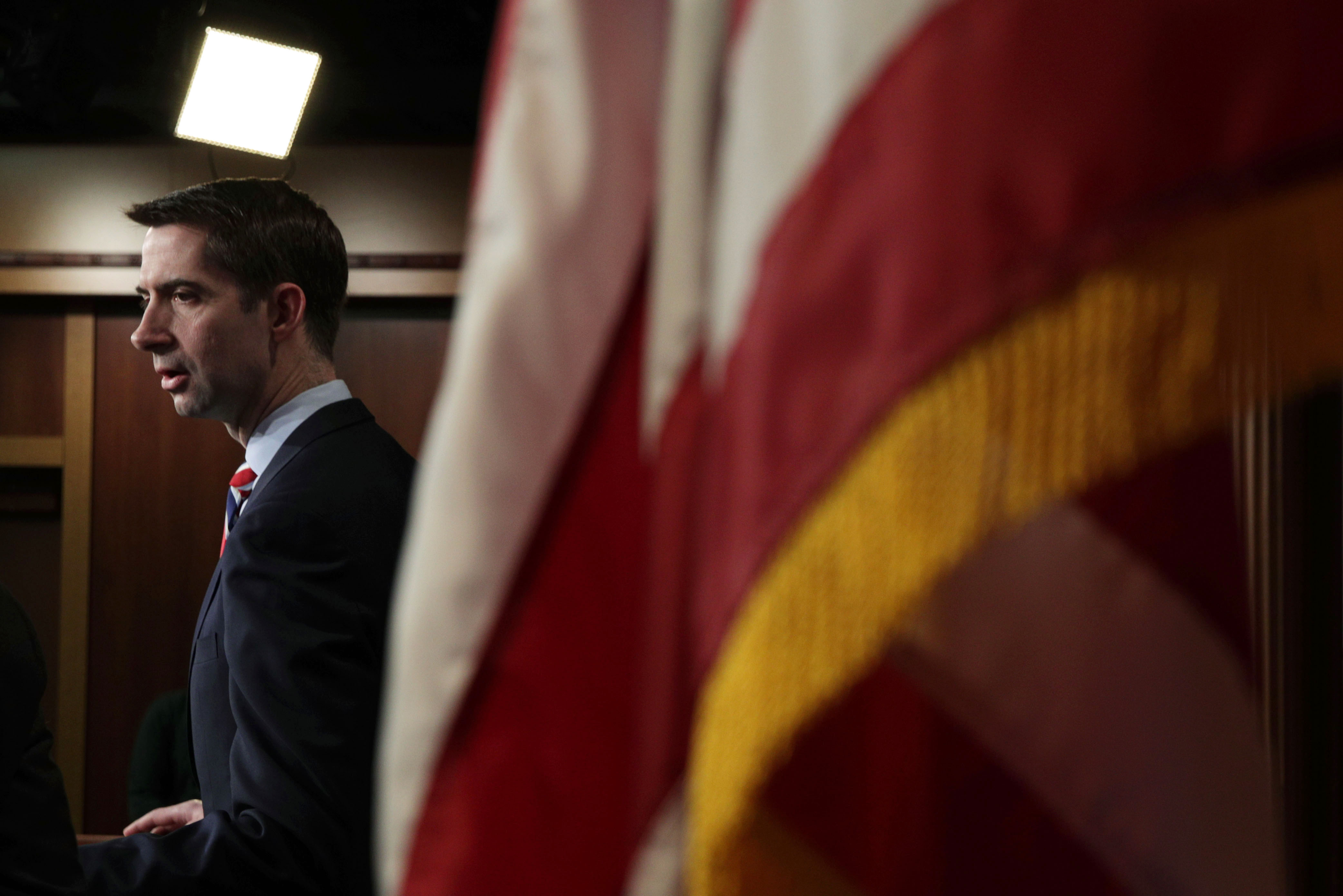 Sen. Tom Cotton (R-AR). CREDIT: Alex Wong/Getty Images