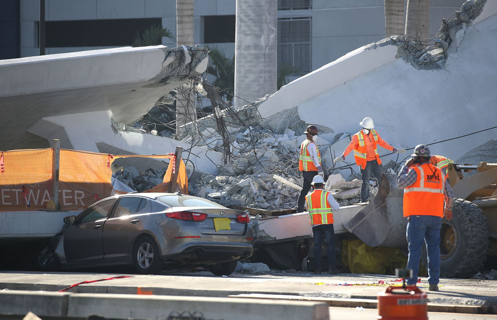 A 2018 pedestrian bridge collapse in Miami caused six deaths. President Donald Trump has abdicated his promise to repair the nation's infrastructure.
