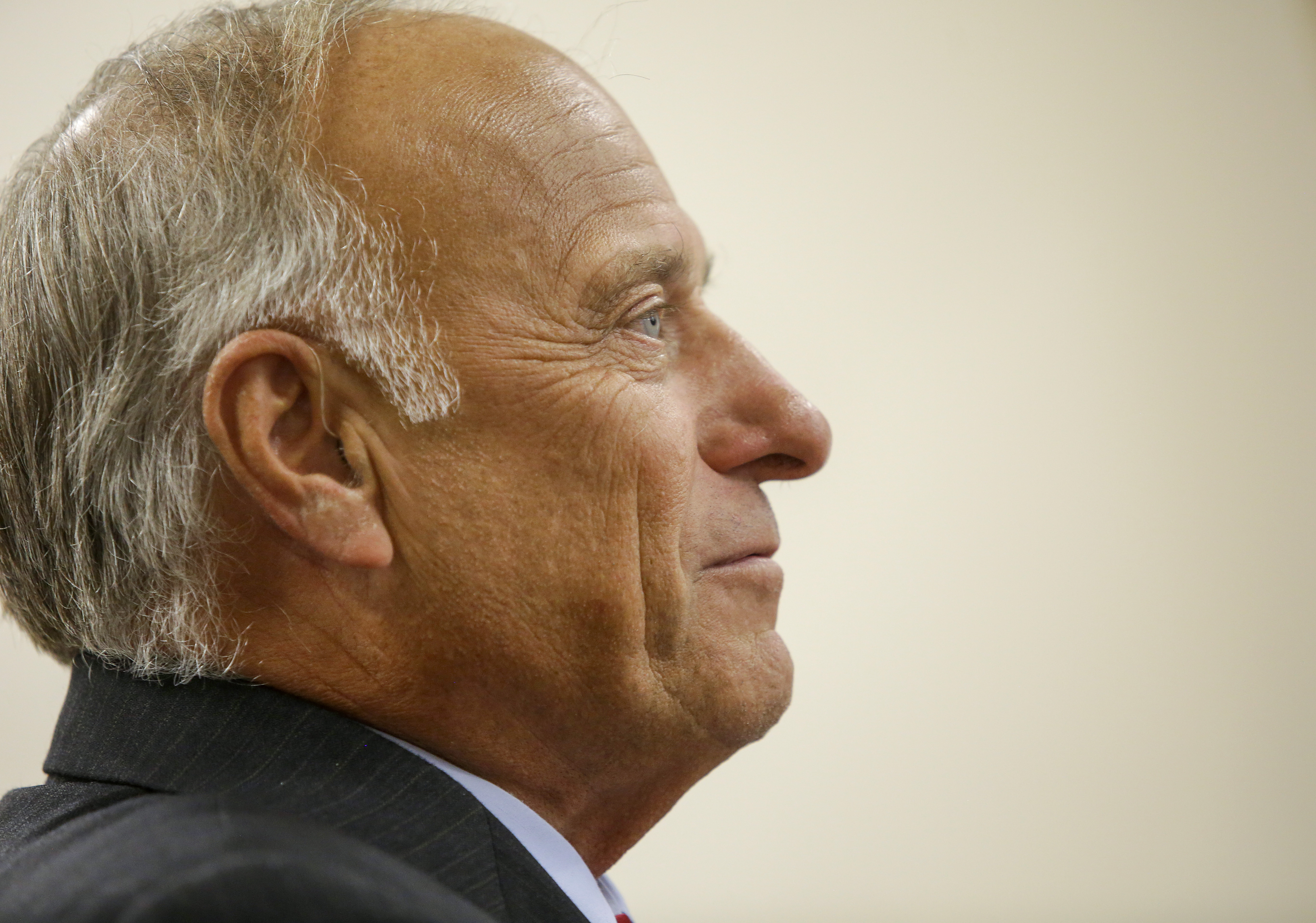 BOONE, IA - AUGUST 13: U.S. Rep. Steve King (R-IA) speaks during a town hall on August 13, 2019 in Boone, Iowa. CREDIT: Joshua Lott/Getty Images